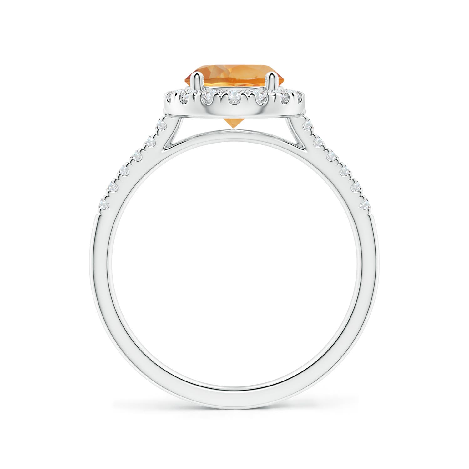 AA - Citrine / 1.54 CT / 14 KT White Gold