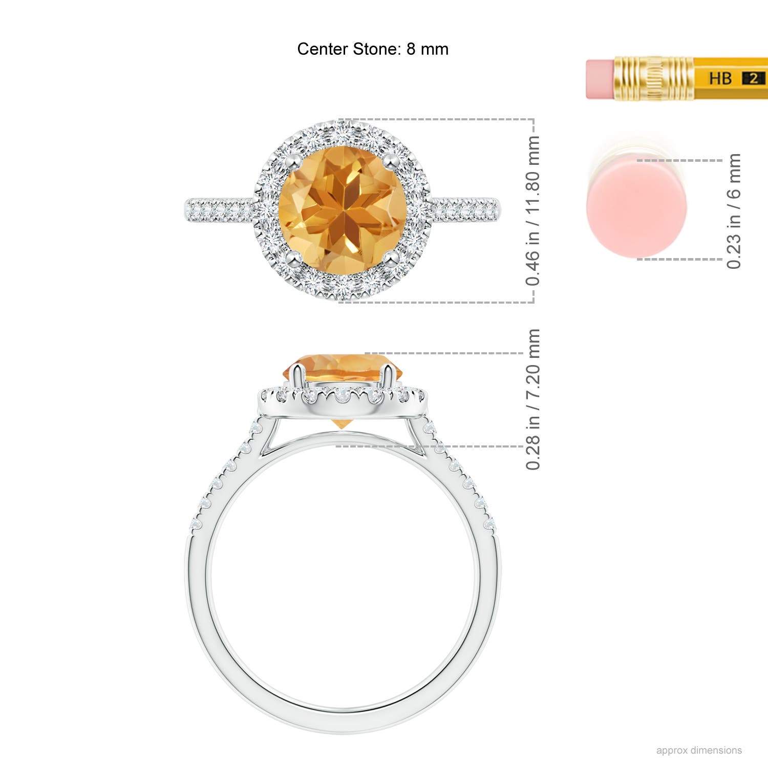 A - Citrine / 2.02 CT / 14 KT White Gold