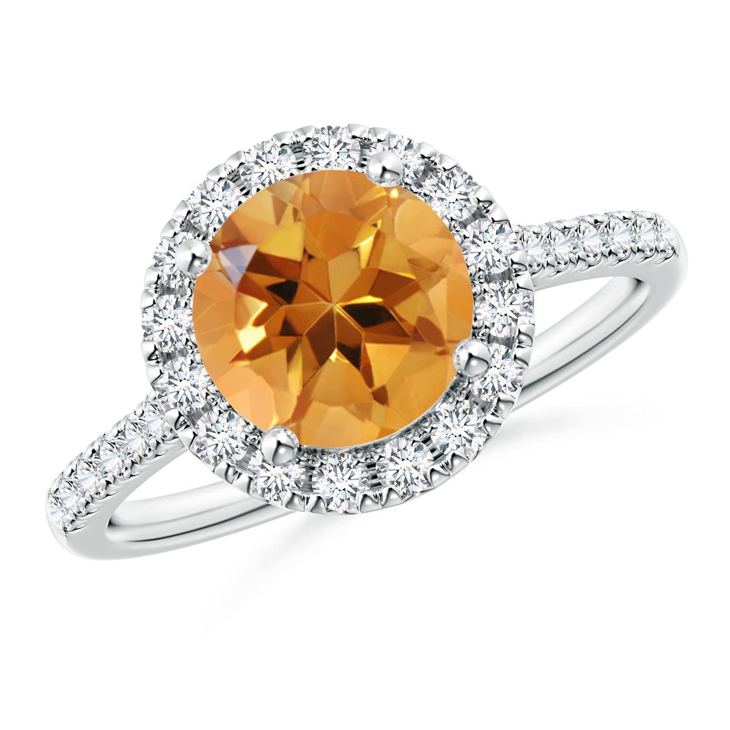 AA - Citrine / 2.02 CT / 14 KT White Gold