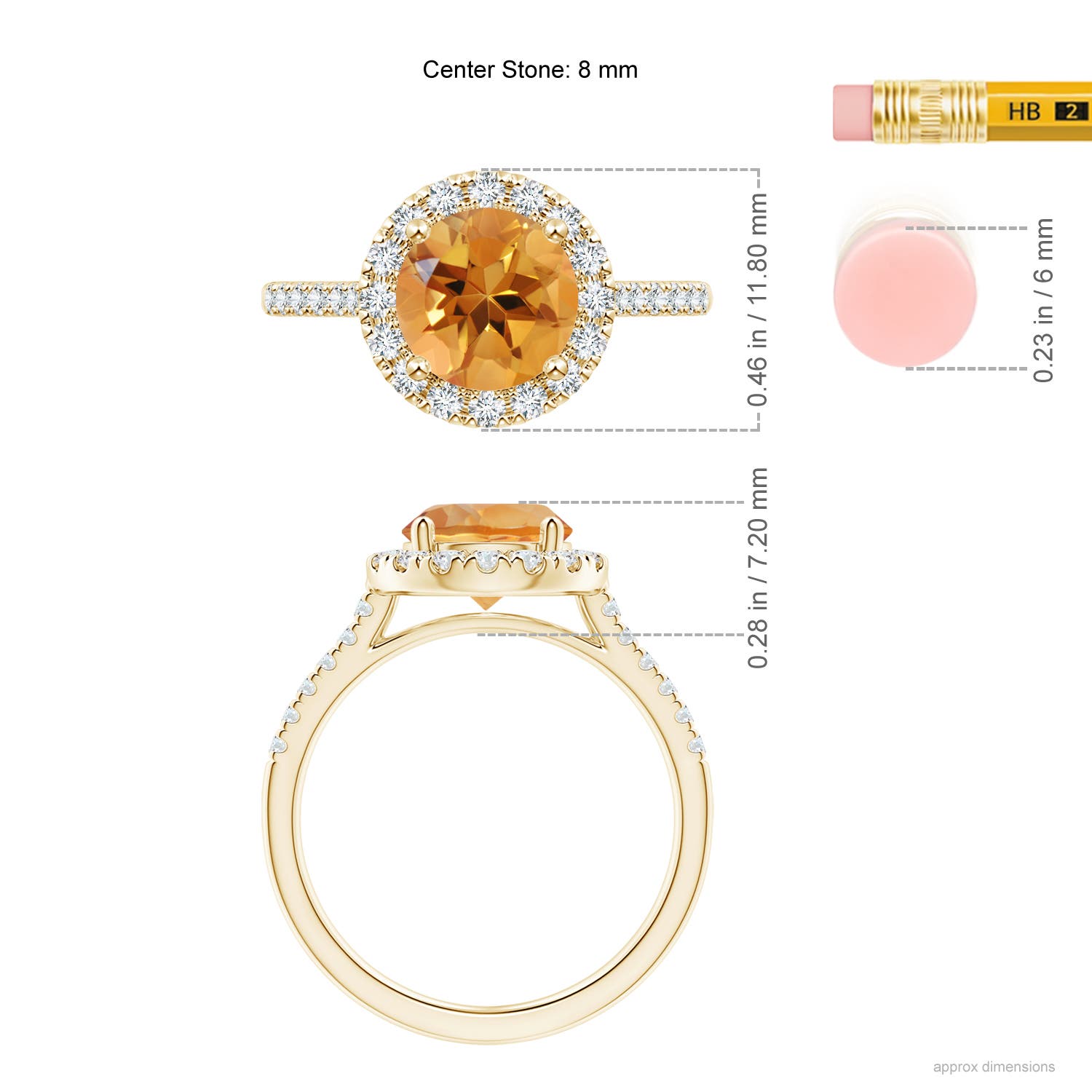 AA - Citrine / 2.02 CT / 14 KT Yellow Gold