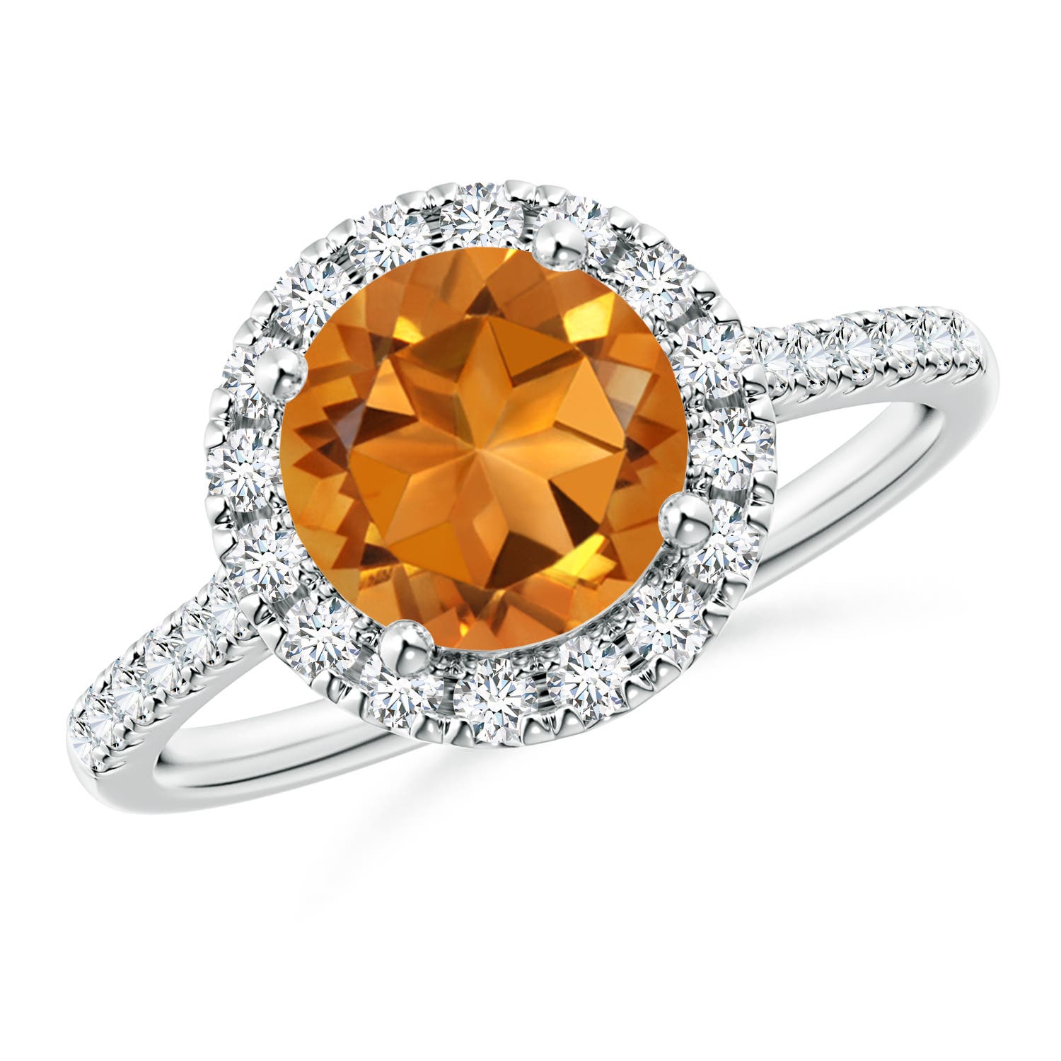 AAA - Citrine / 2.02 CT / 14 KT White Gold