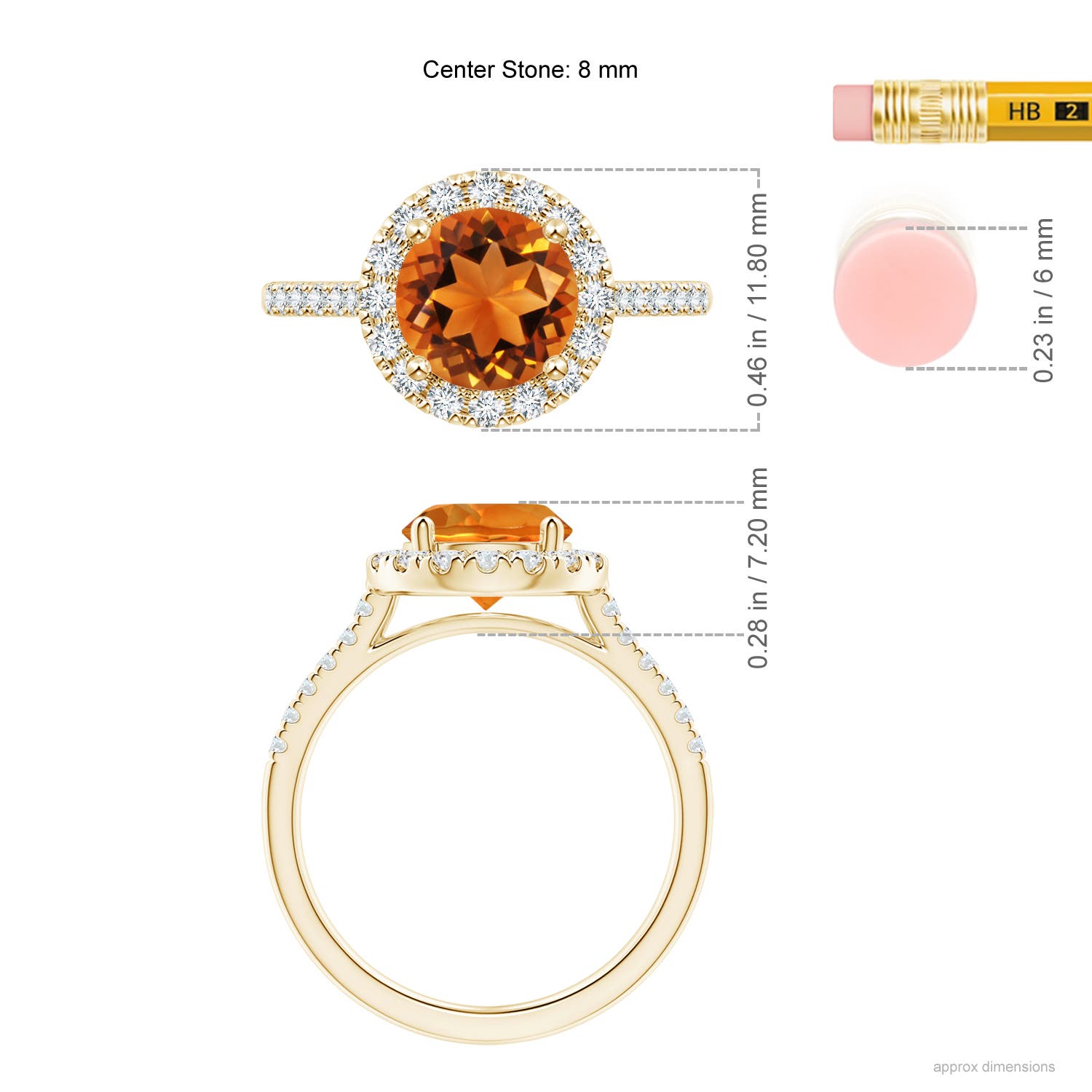 AAAA - Citrine / 2.02 CT / 14 KT Yellow Gold