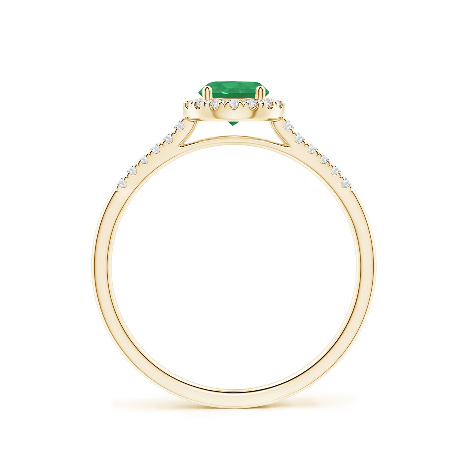 A - Emerald / 0.6 CT / 14 KT Yellow Gold