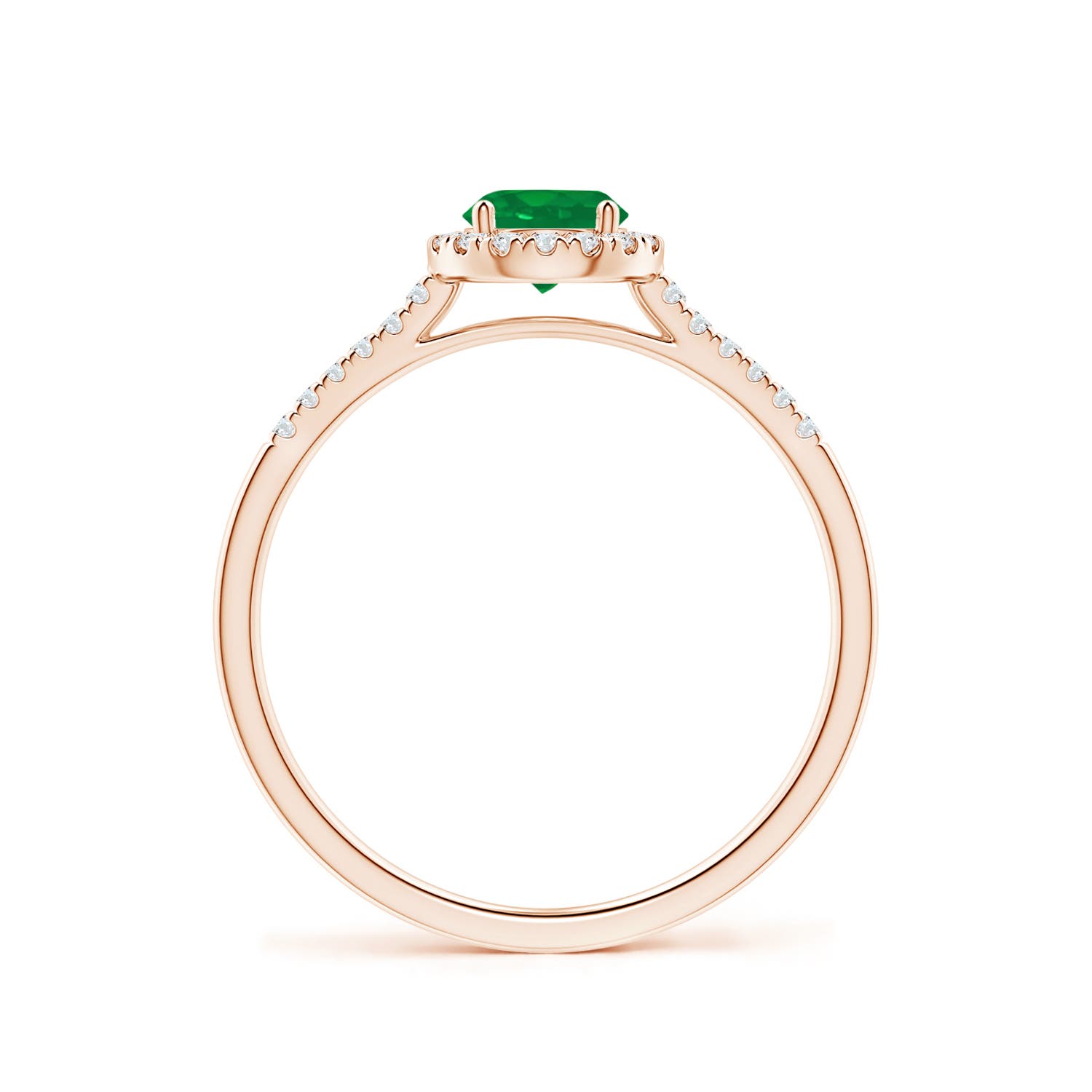 AA - Emerald / 0.6 CT / 14 KT Rose Gold