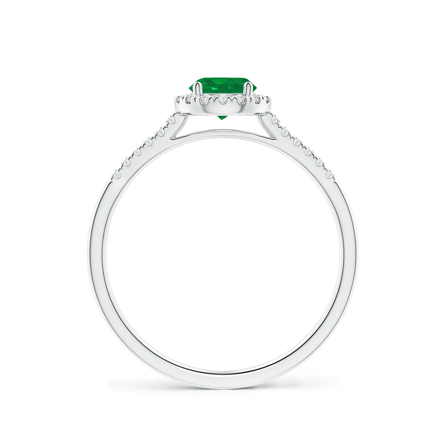 AA - Emerald / 0.6 CT / 14 KT White Gold