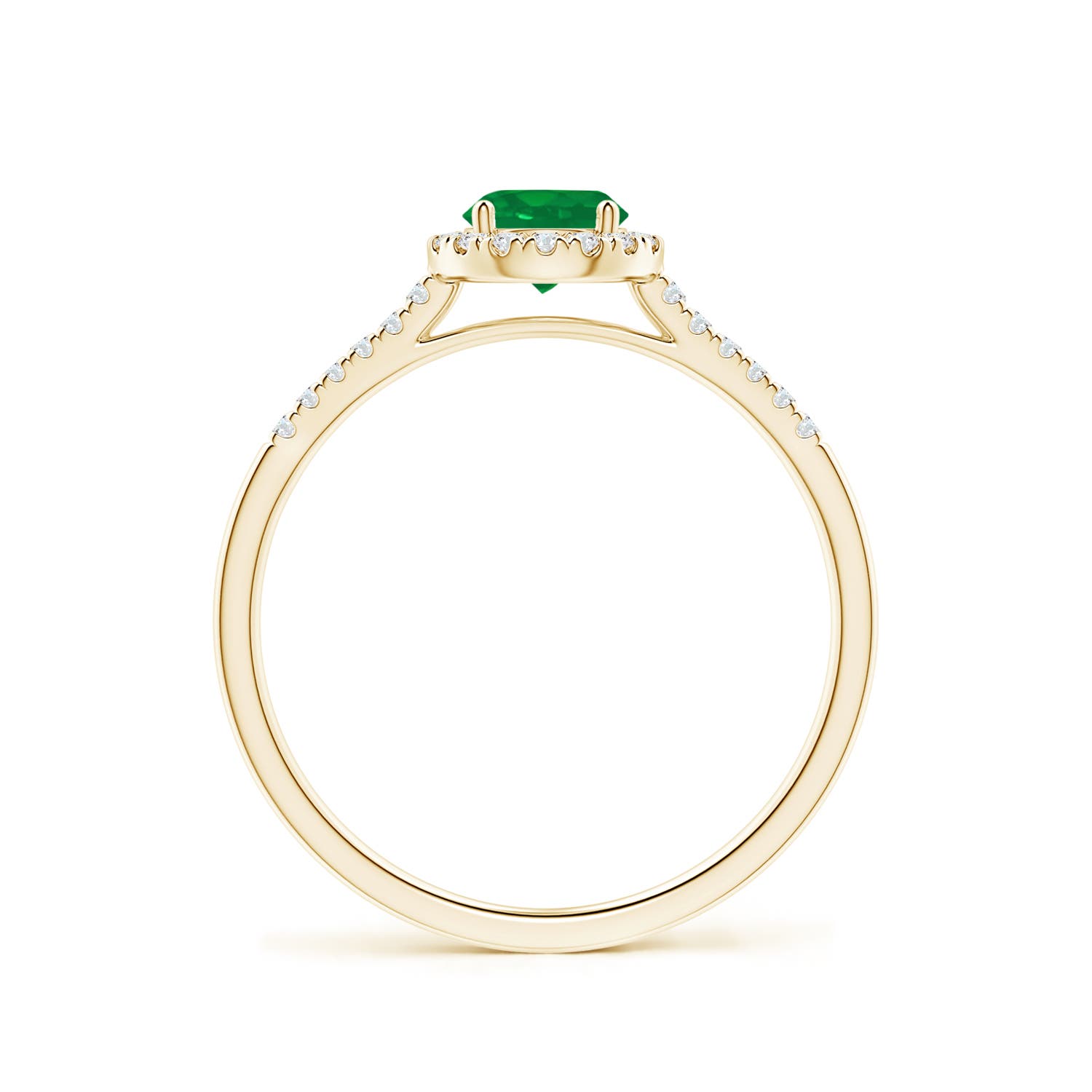 AA - Emerald / 0.6 CT / 14 KT Yellow Gold