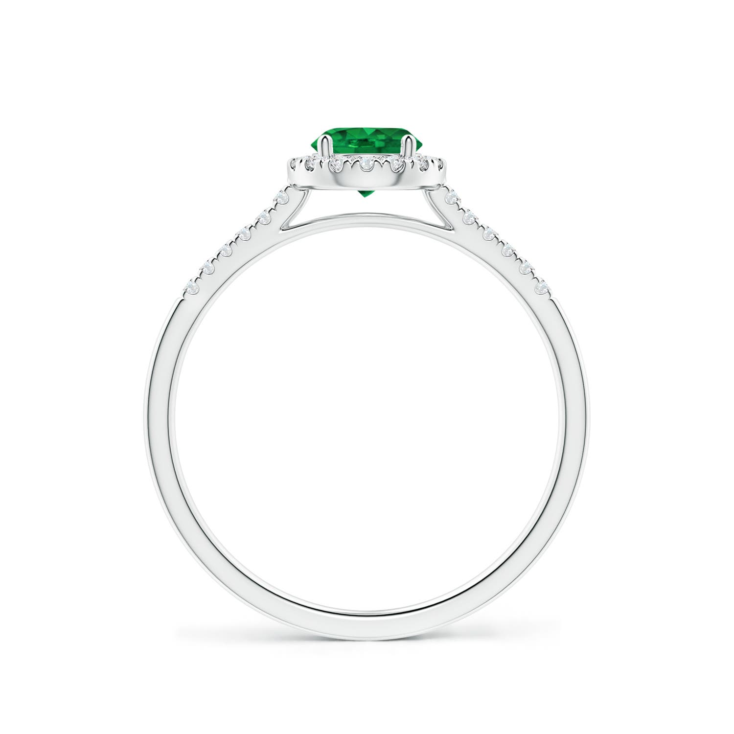 AAA - Emerald / 0.6 CT / 14 KT White Gold