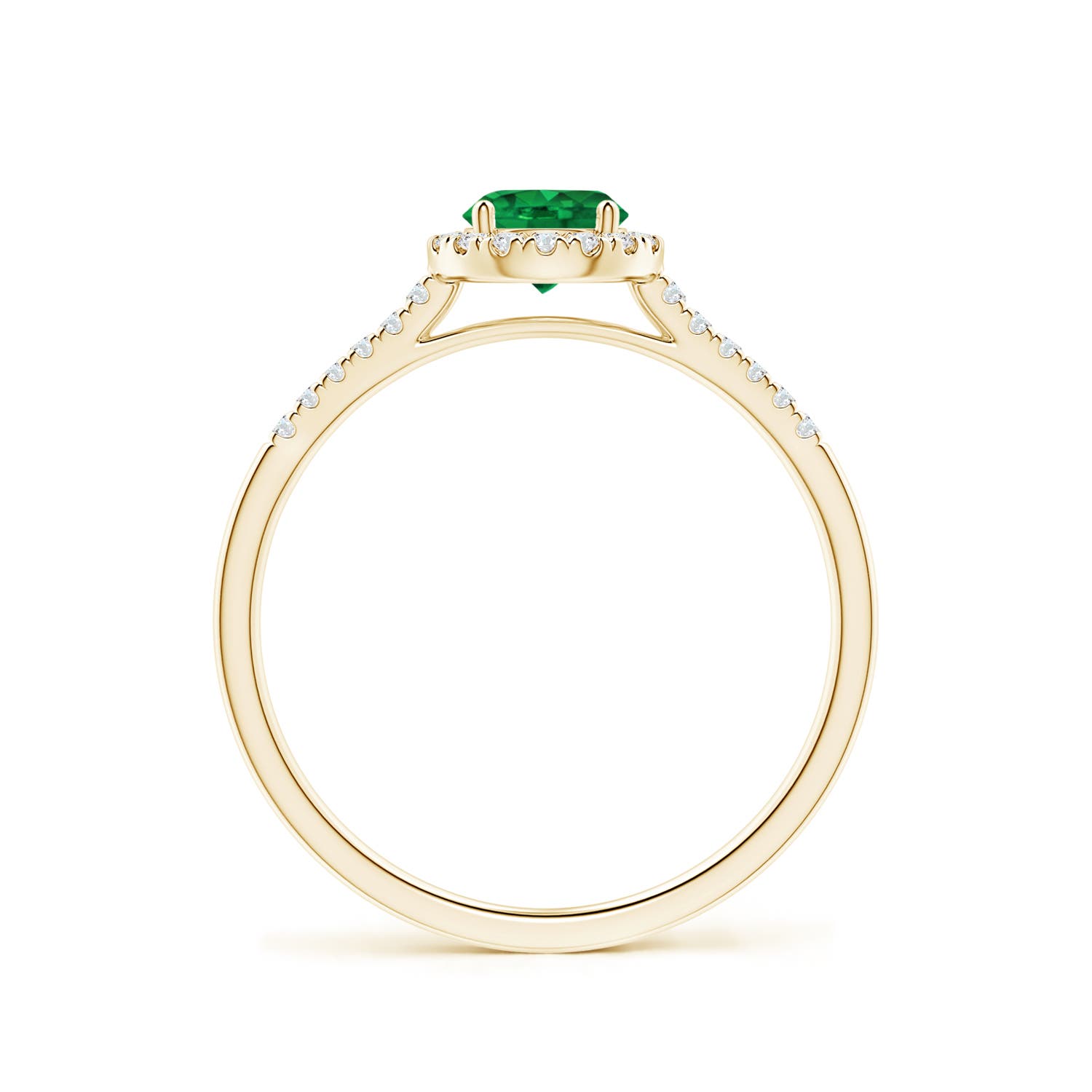 AAA - Emerald / 0.6 CT / 14 KT Yellow Gold