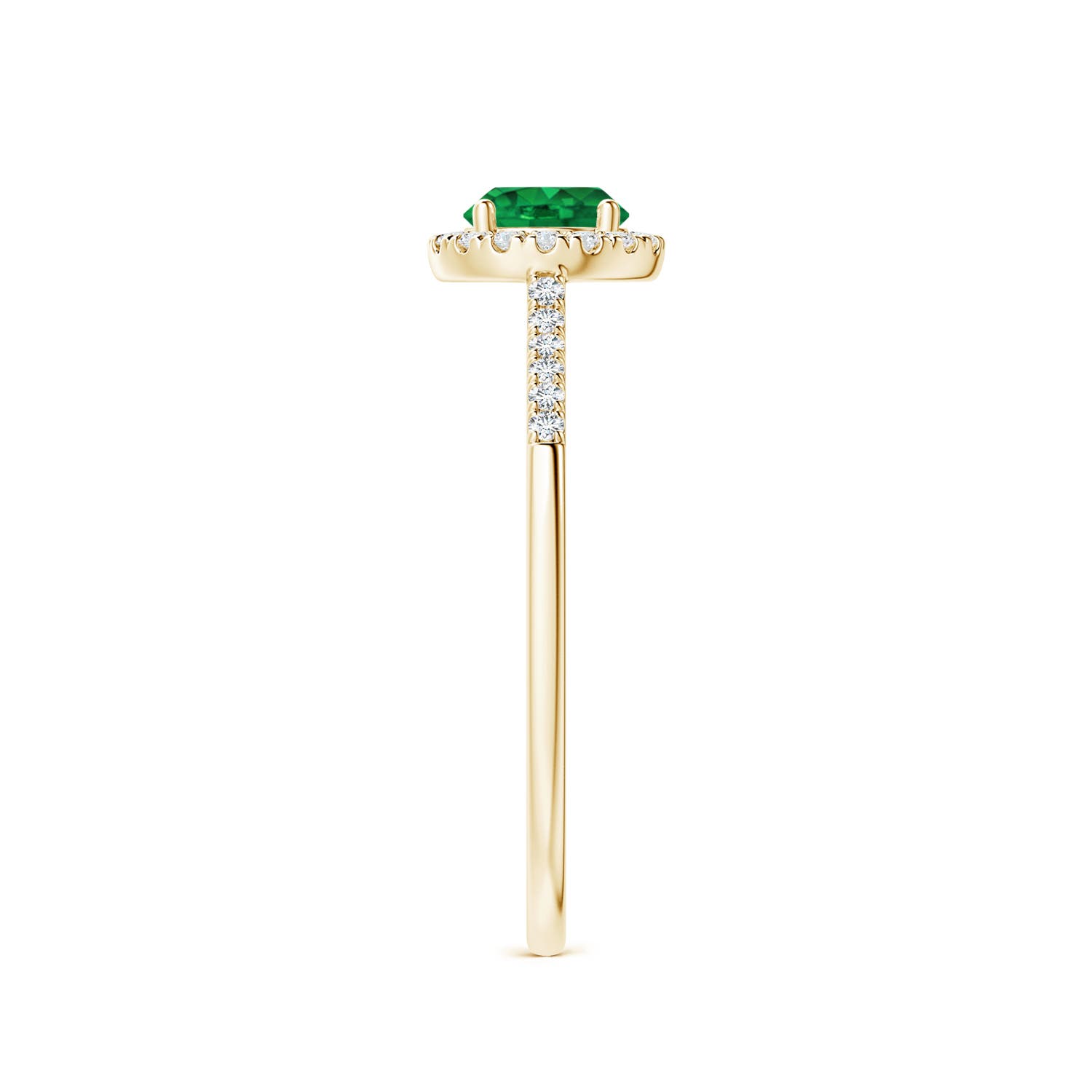 AAA - Emerald / 0.6 CT / 14 KT Yellow Gold