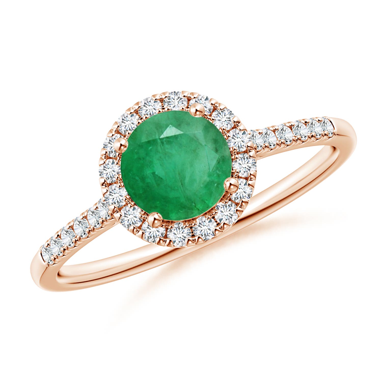 A - Emerald / 0.95 CT / 14 KT Rose Gold