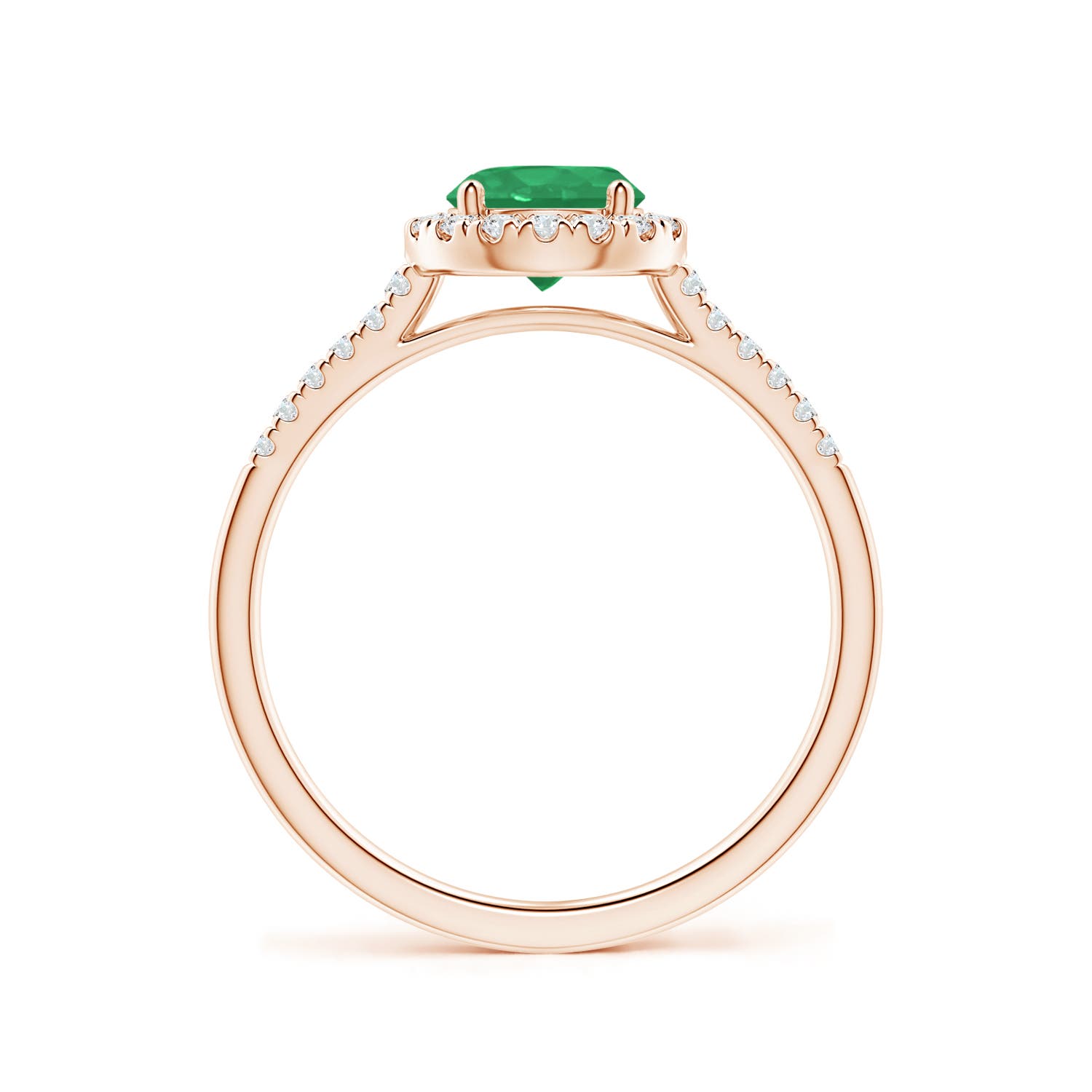 A - Emerald / 0.95 CT / 14 KT Rose Gold