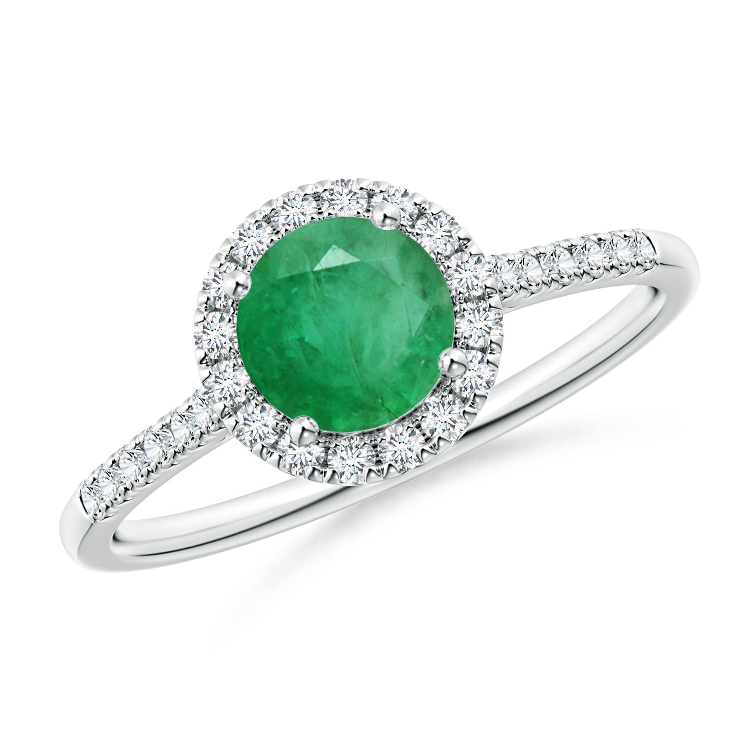 A - Emerald / 0.95 CT / 14 KT White Gold