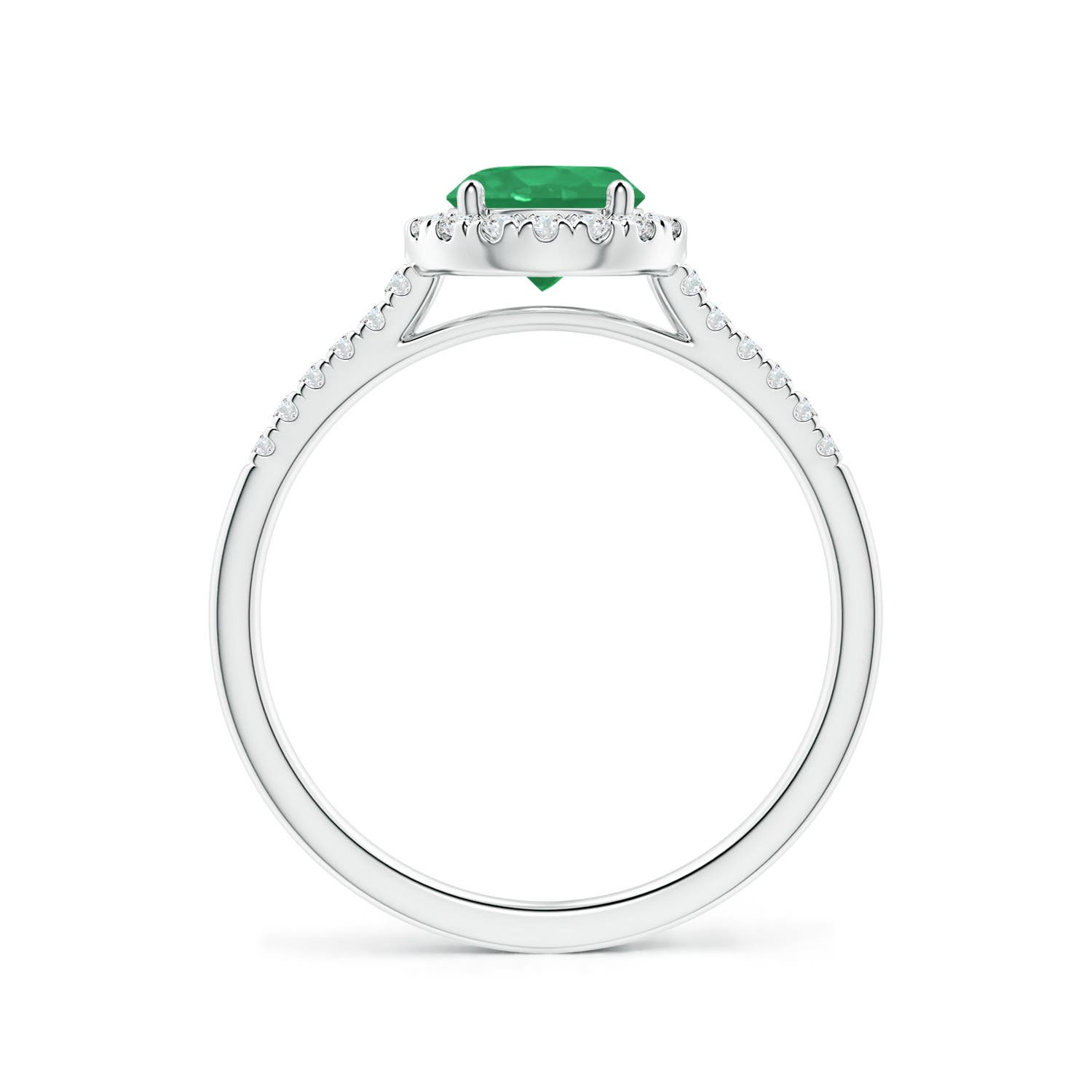 A - Emerald / 0.95 CT / 14 KT White Gold