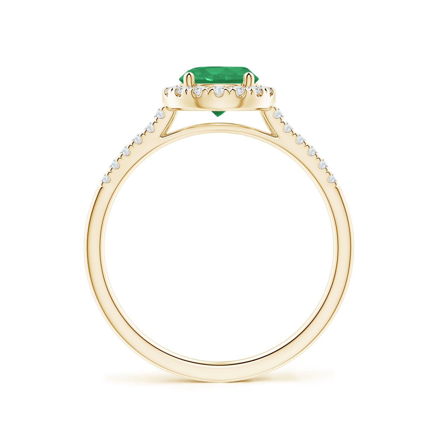 A - Emerald / 0.95 CT / 14 KT Yellow Gold