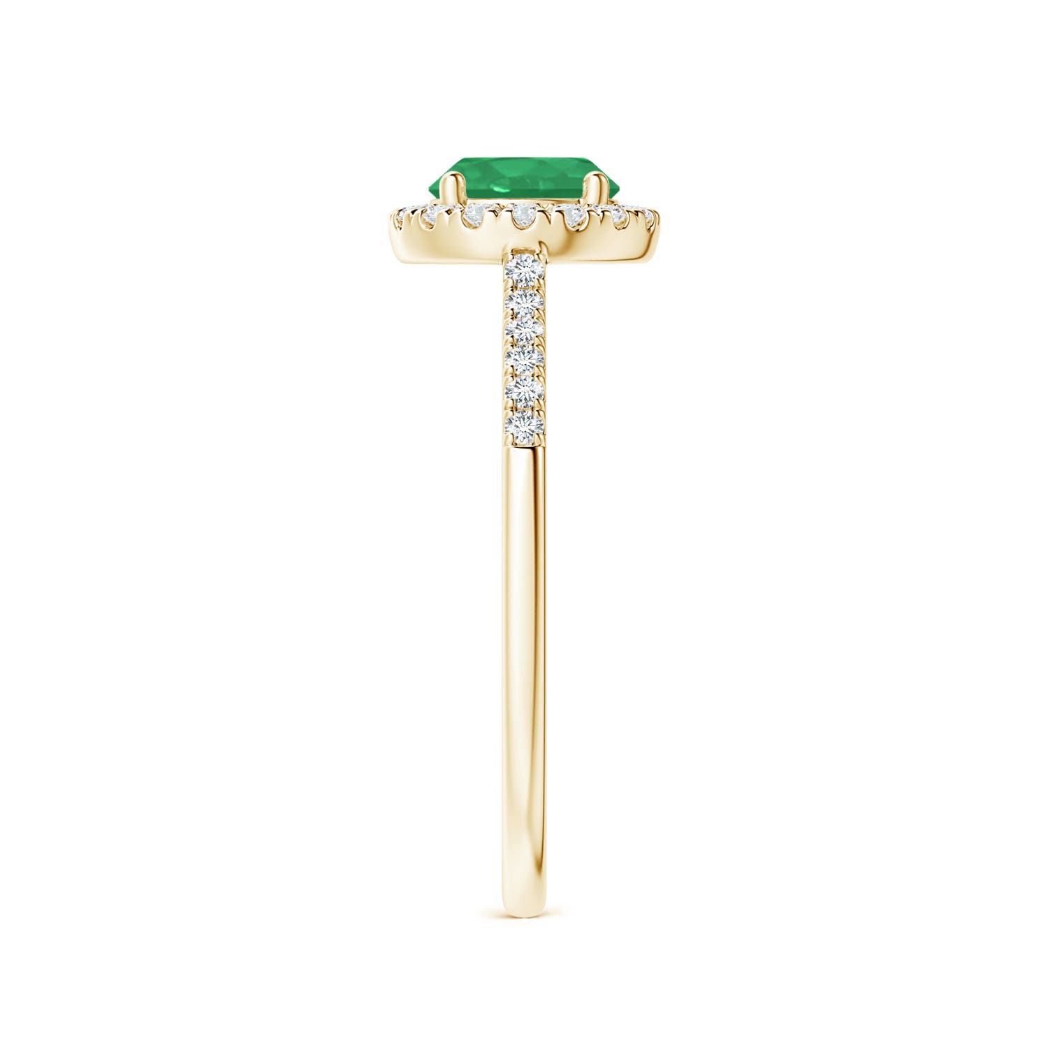 A - Emerald / 0.95 CT / 14 KT Yellow Gold