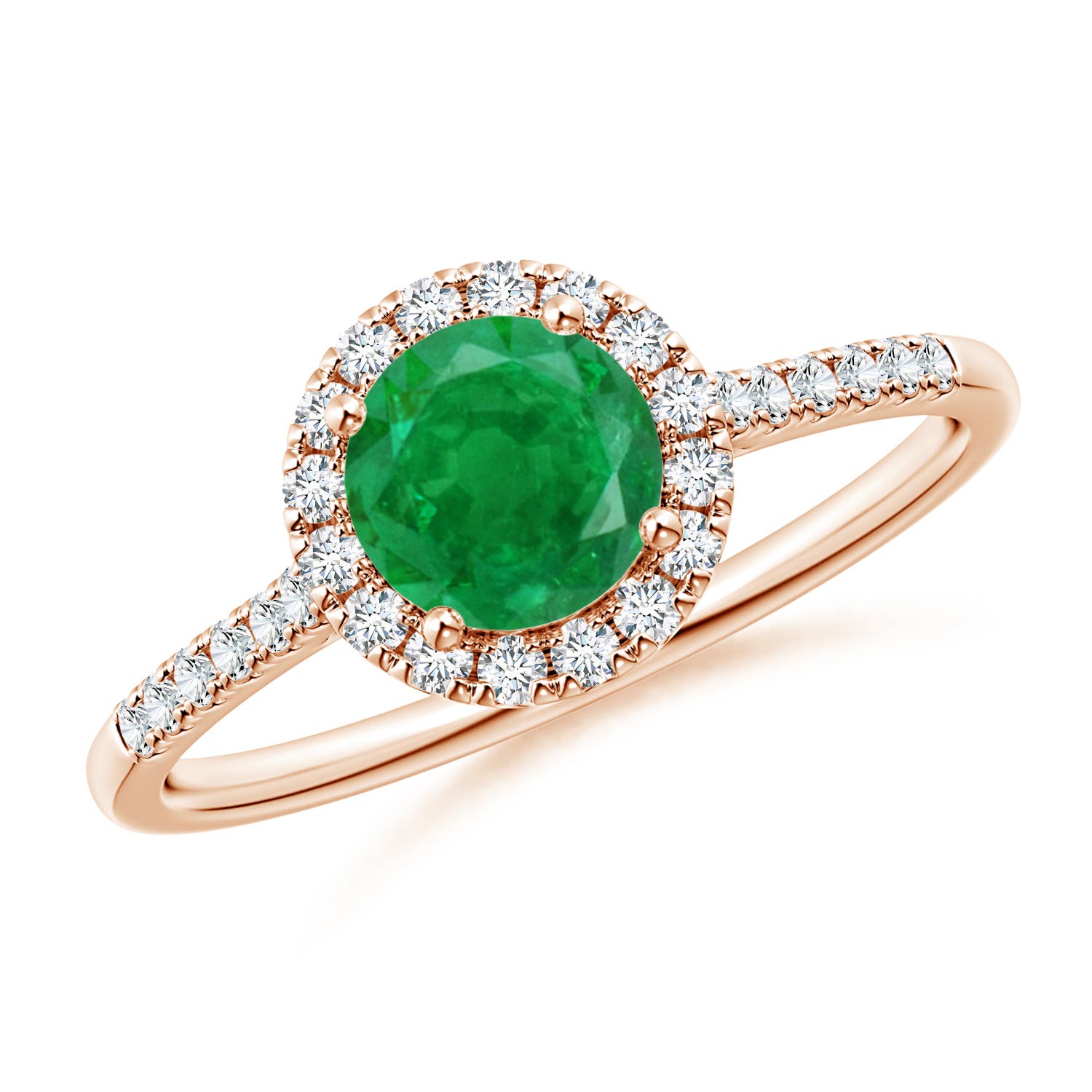 AA - Emerald / 0.95 CT / 14 KT Rose Gold