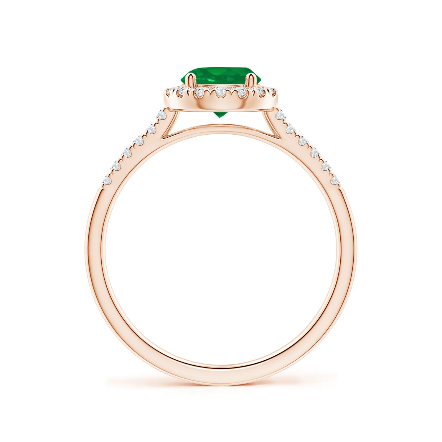 AA - Emerald / 0.95 CT / 14 KT Rose Gold