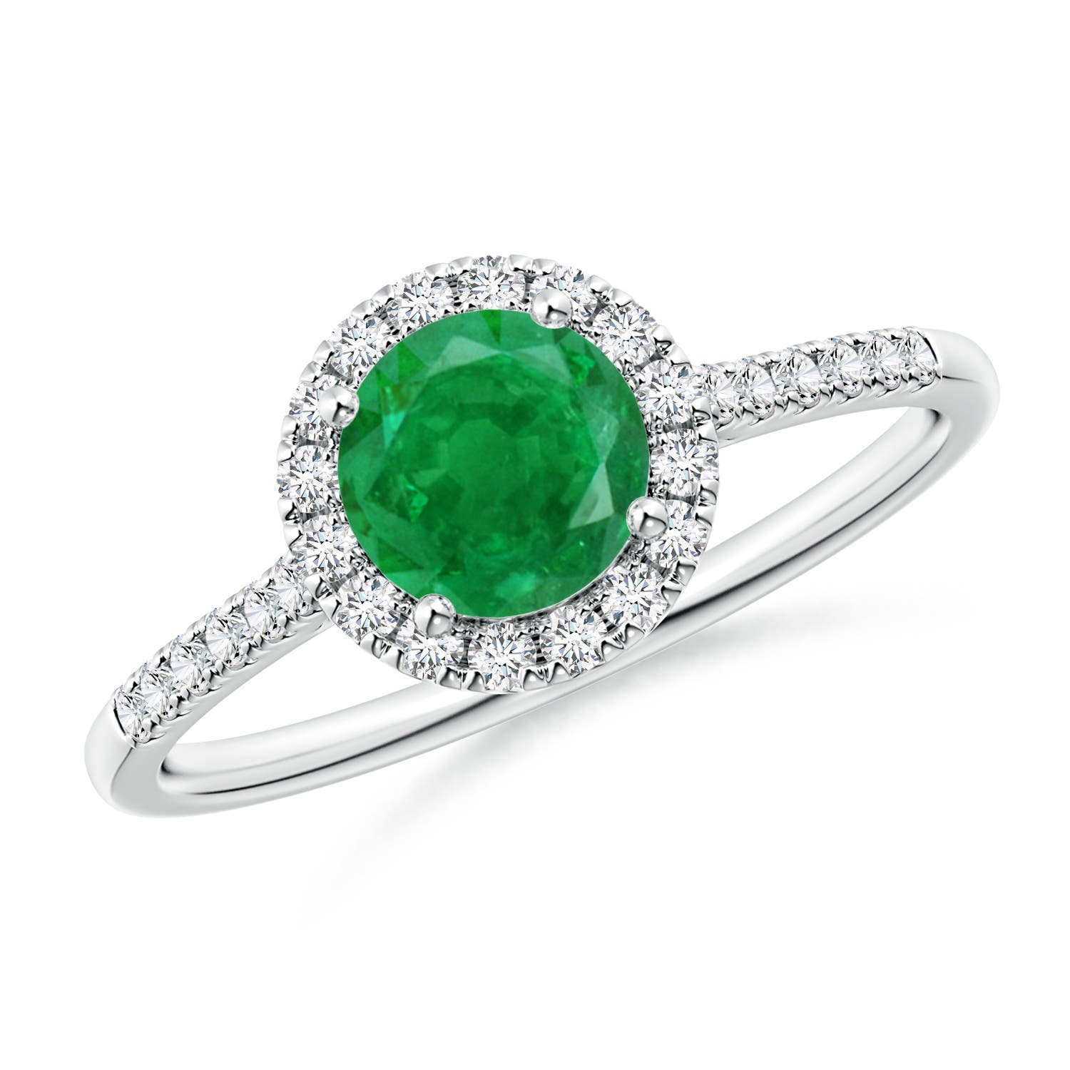 AA - Emerald / 0.95 CT / 14 KT White Gold