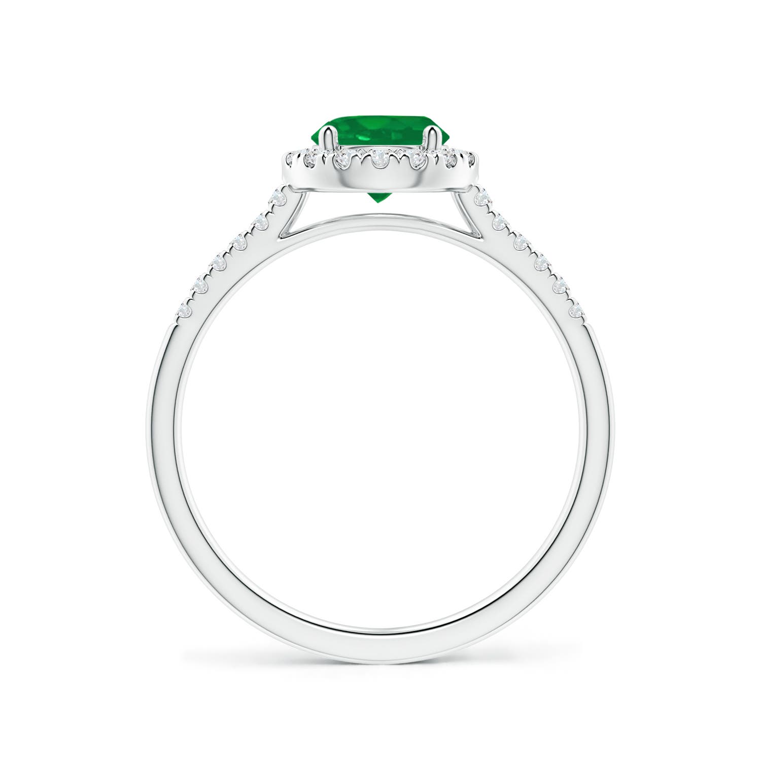 AA - Emerald / 0.95 CT / 14 KT White Gold