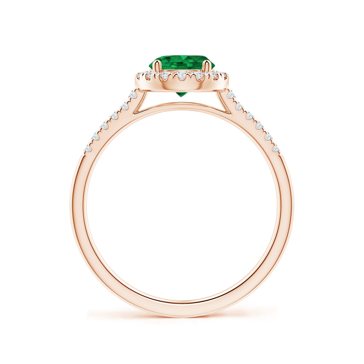 AAA - Emerald / 0.95 CT / 14 KT Rose Gold