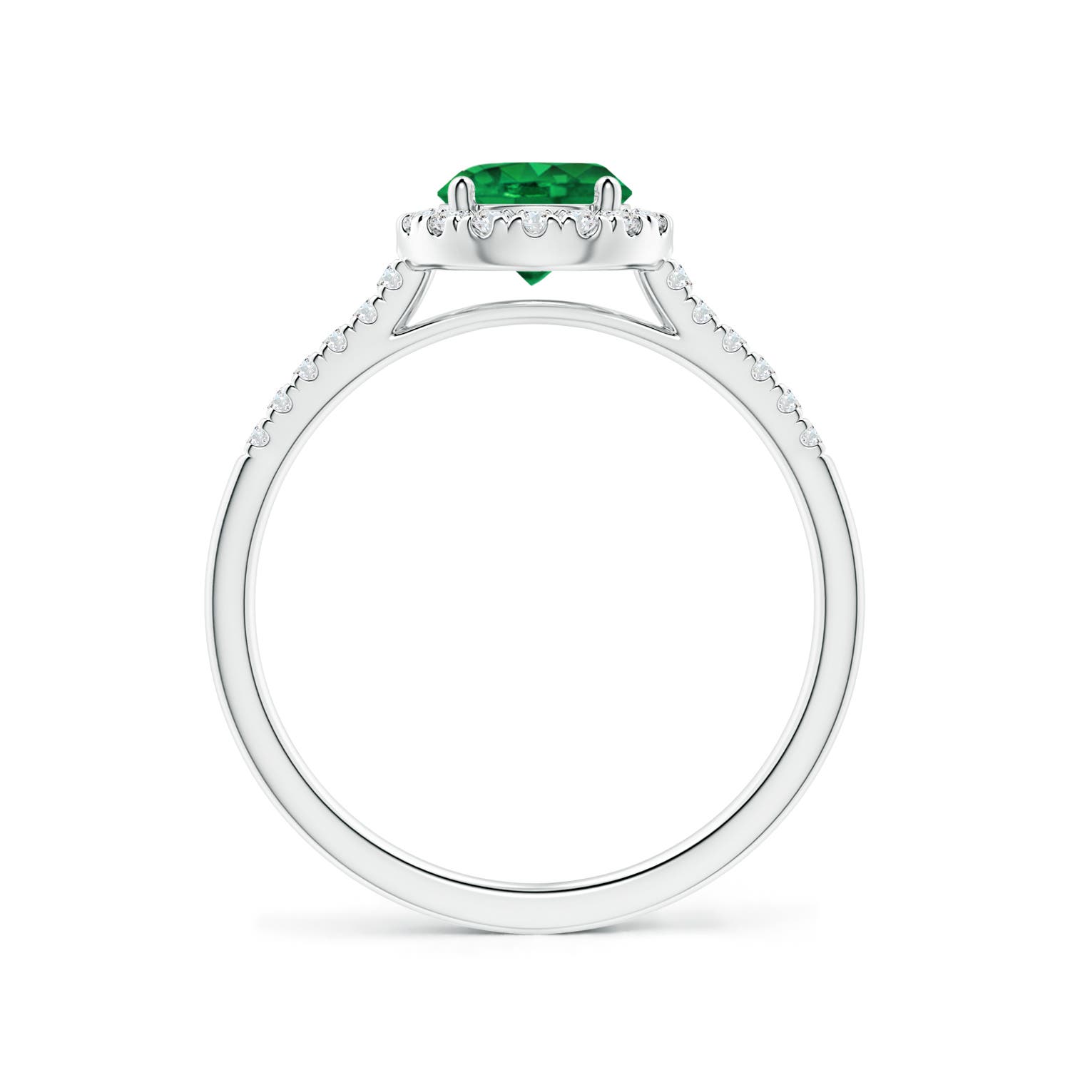 AAA - Emerald / 0.95 CT / 14 KT White Gold