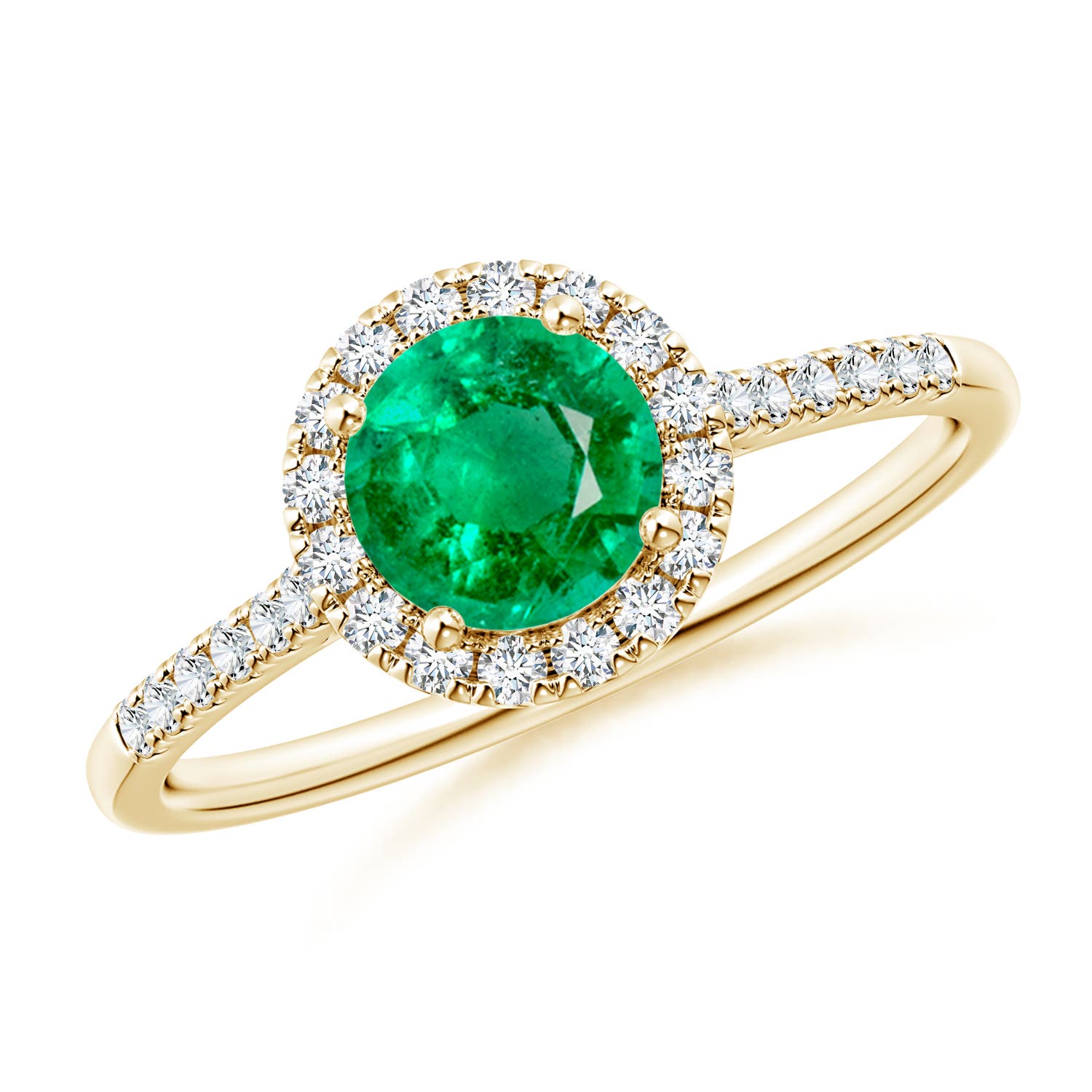 AAA - Emerald / 0.95 CT / 14 KT Yellow Gold