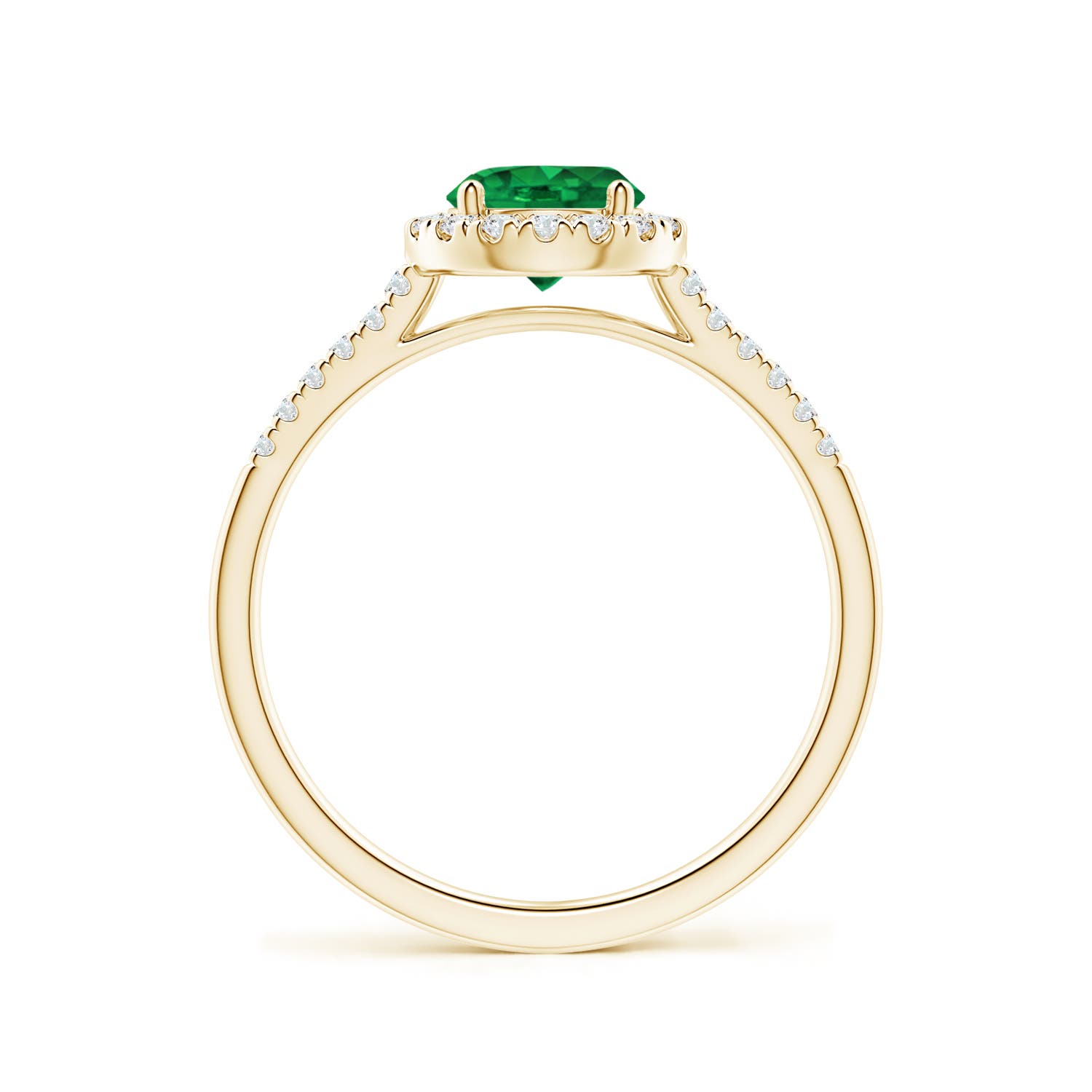 AAA - Emerald / 0.95 CT / 14 KT Yellow Gold