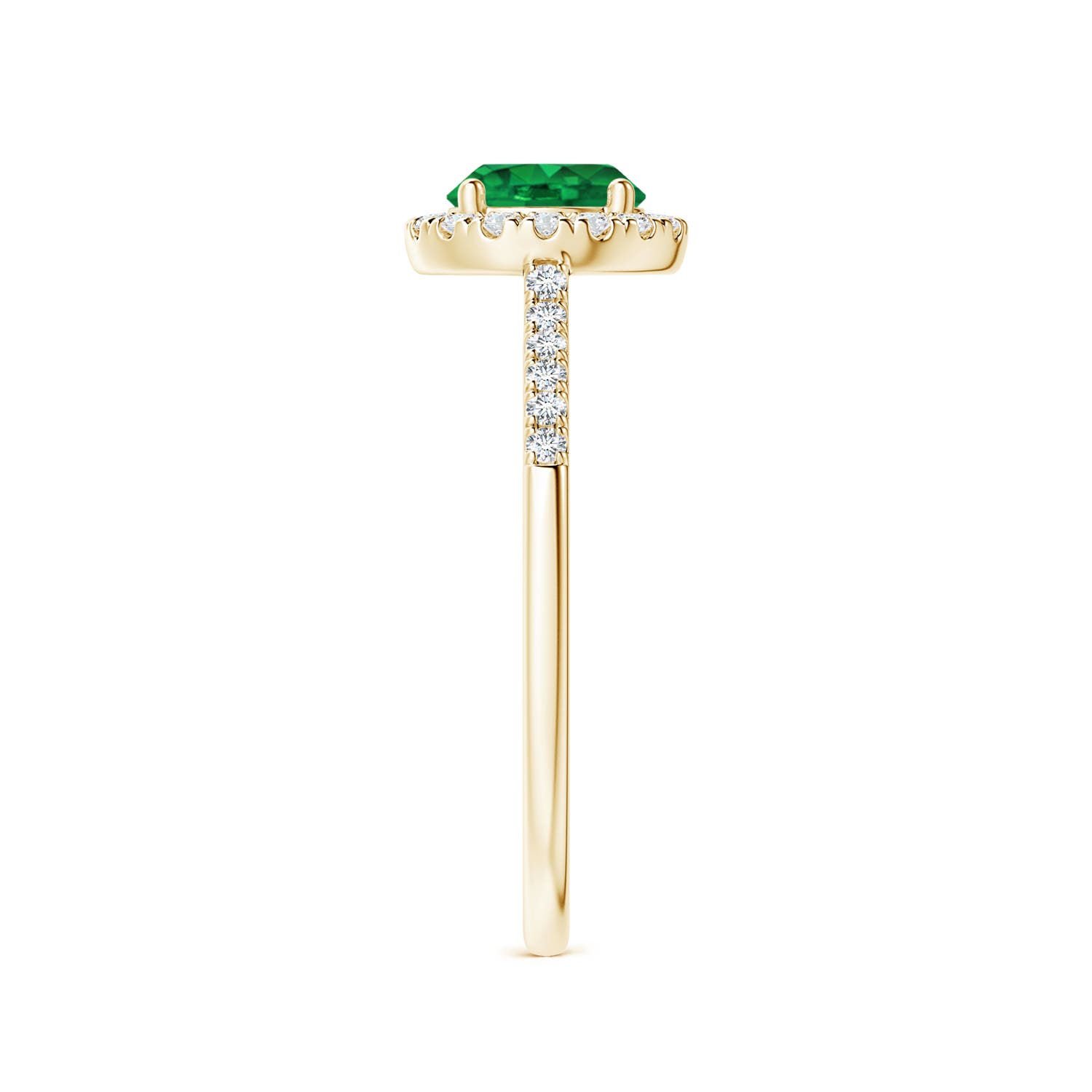 AAA - Emerald / 0.95 CT / 14 KT Yellow Gold