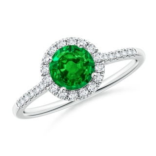 Round Lab-Grown Lab Grown Emerald