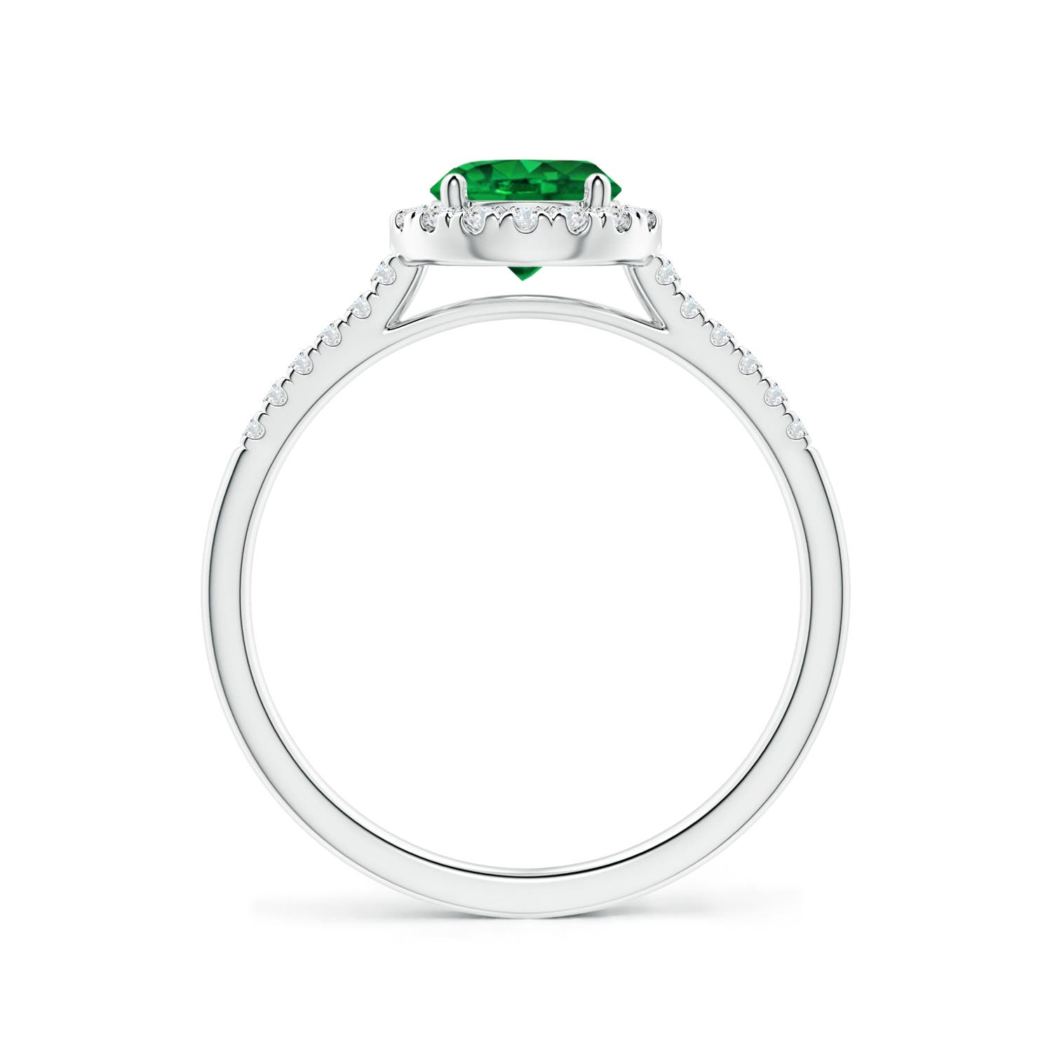 AAAA - Emerald / 0.95 CT / 14 KT White Gold