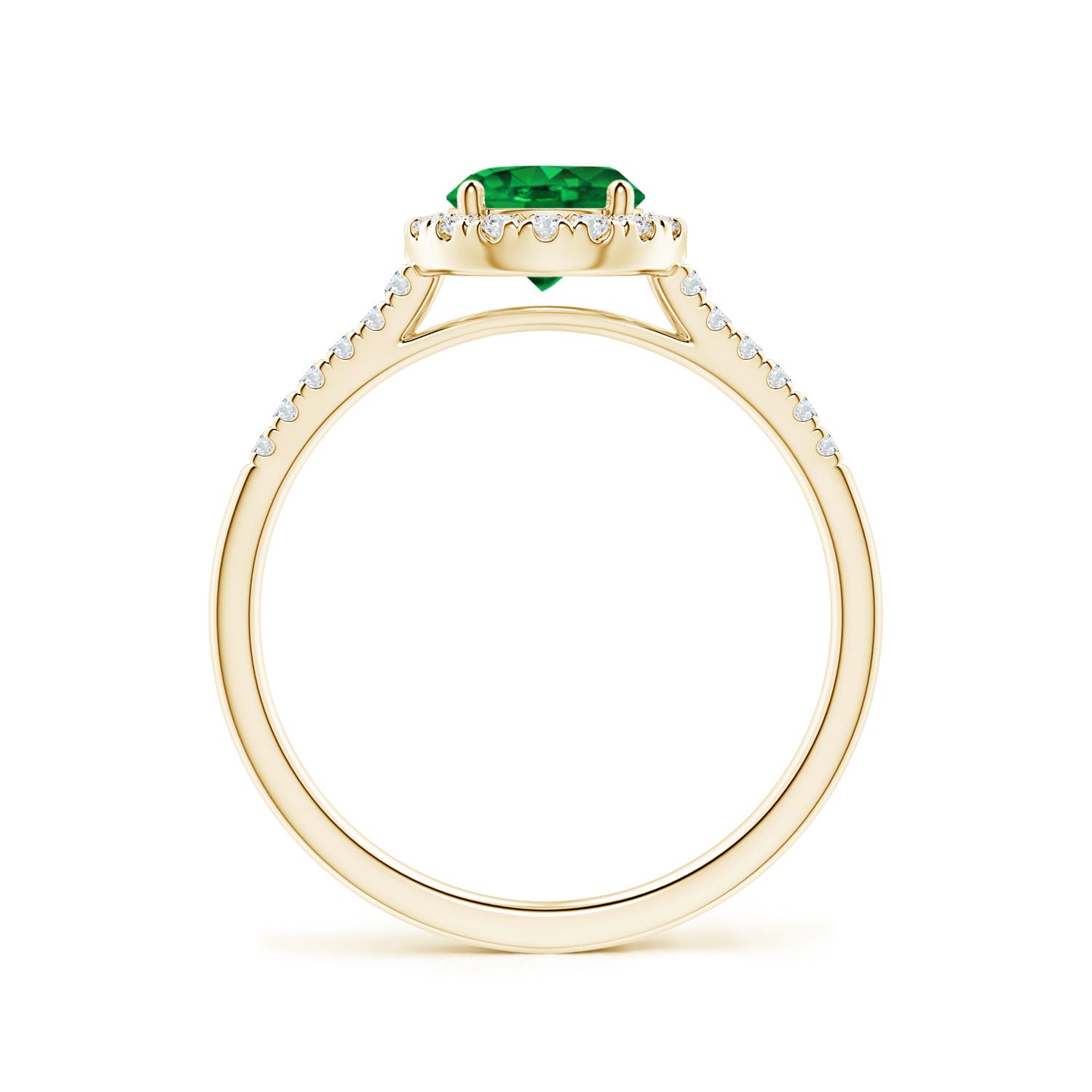 AAAA - Emerald / 0.95 CT / 14 KT Yellow Gold