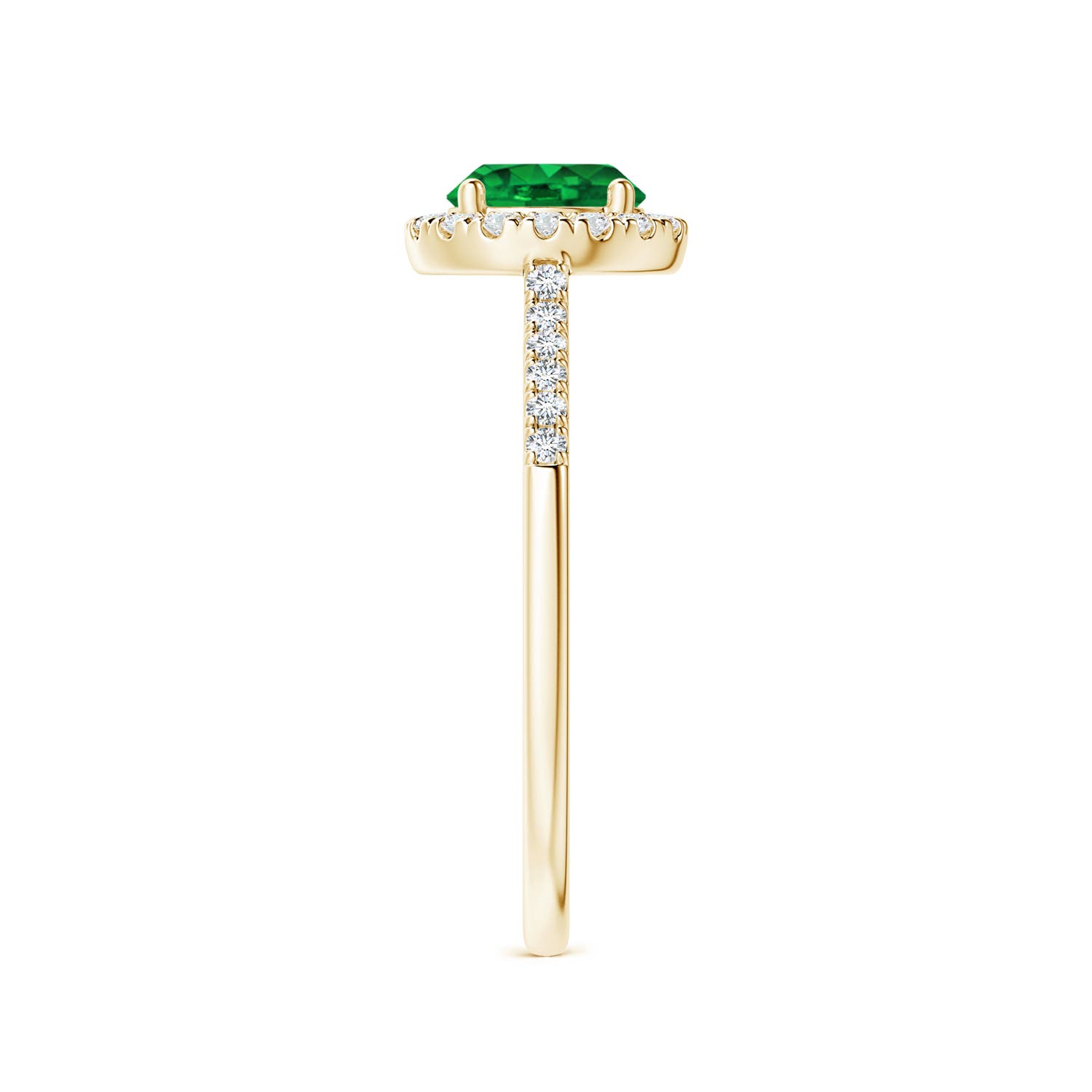 AAAA - Emerald / 0.95 CT / 14 KT Yellow Gold