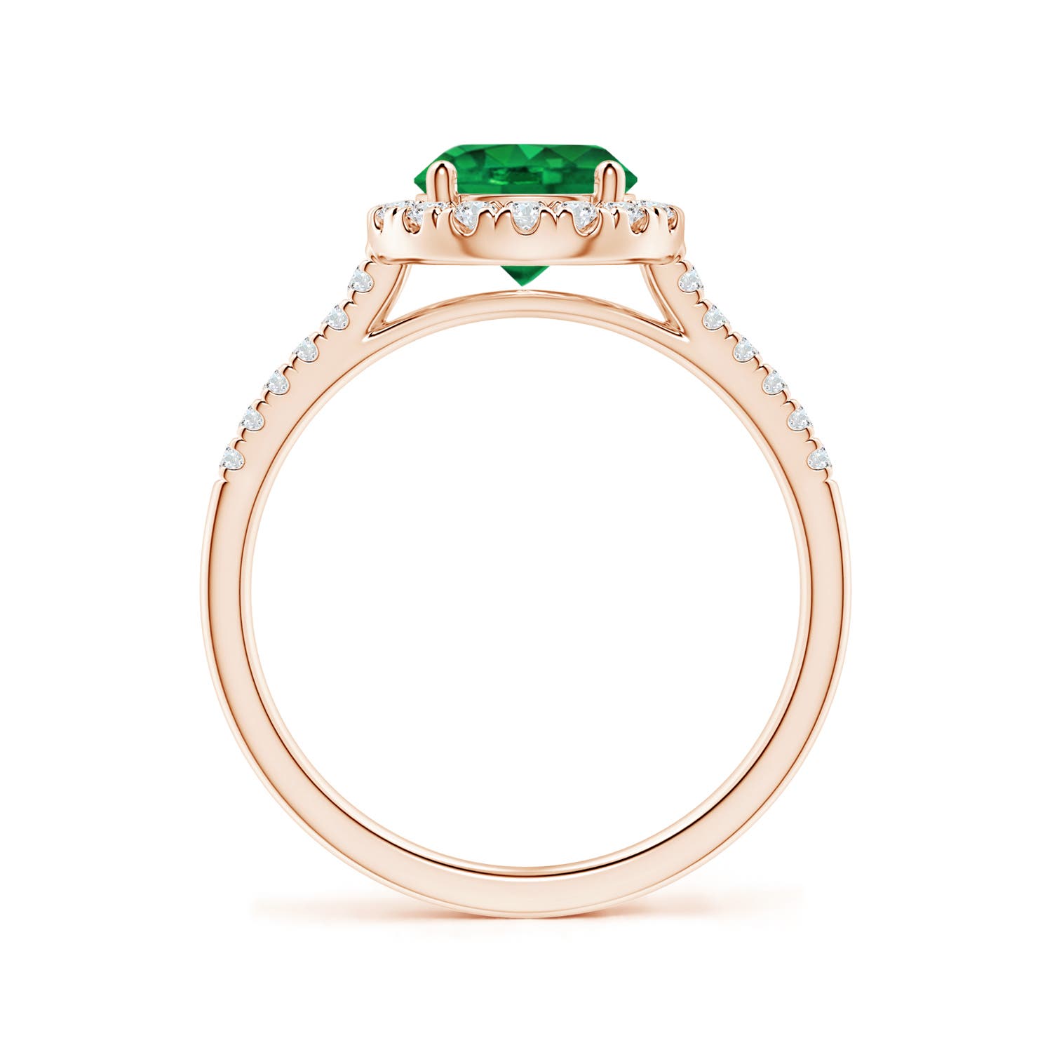 AAA - Emerald / 1.49 CT / 14 KT Rose Gold