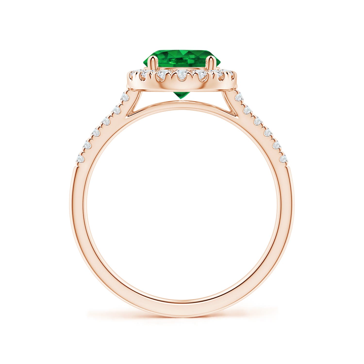 AAAA - Emerald / 1.49 CT / 14 KT Rose Gold