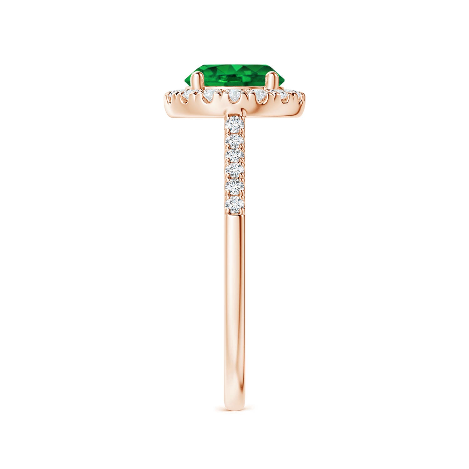 AAAA - Emerald / 1.49 CT / 14 KT Rose Gold