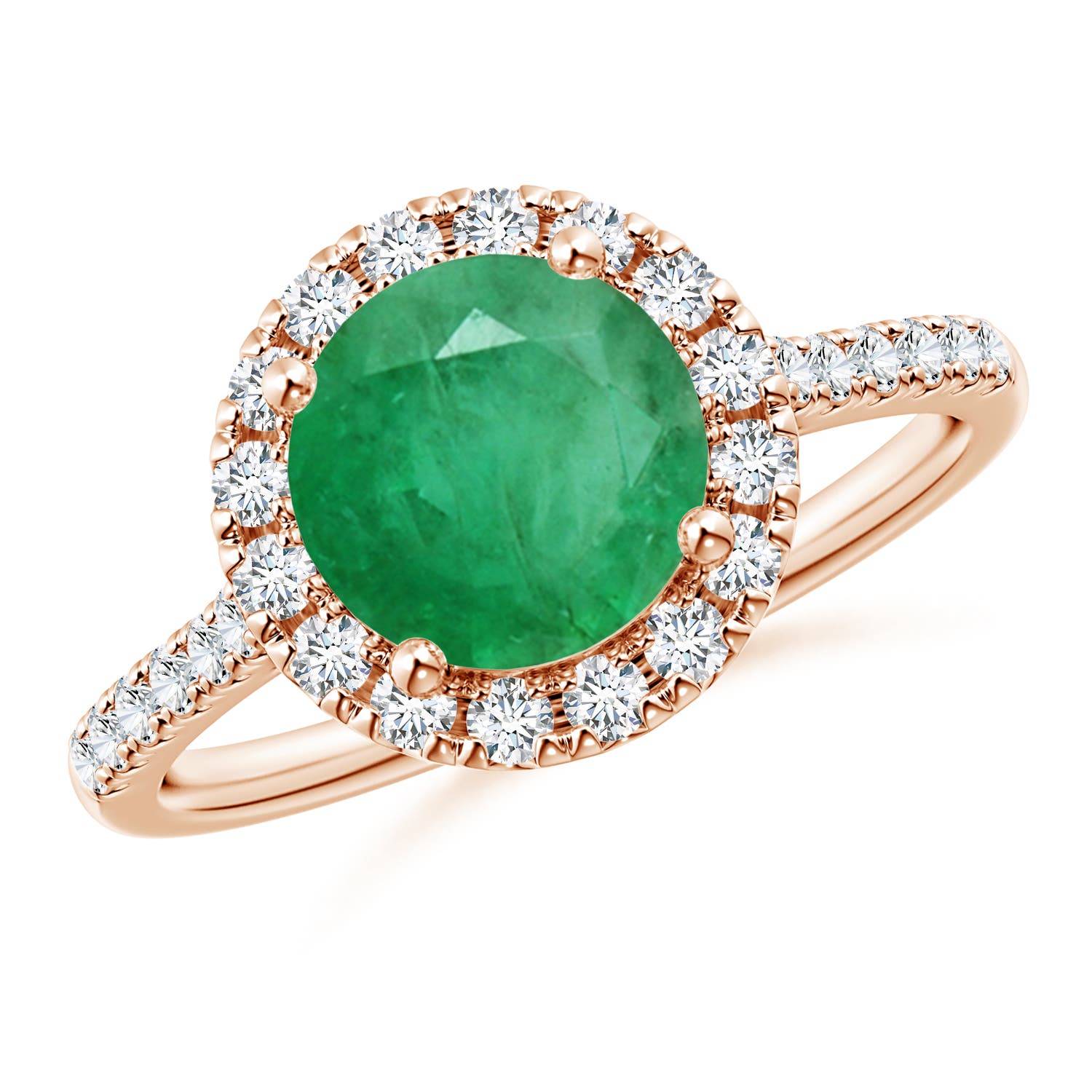 A - Emerald / 2.07 CT / 14 KT Rose Gold