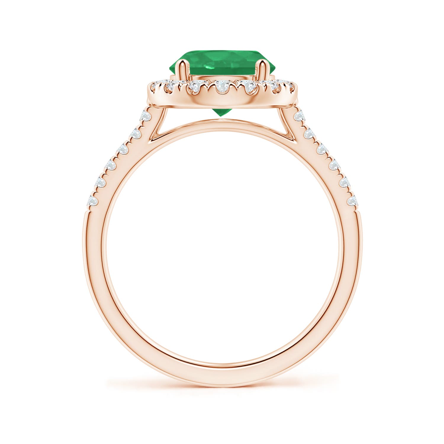 A - Emerald / 2.07 CT / 14 KT Rose Gold