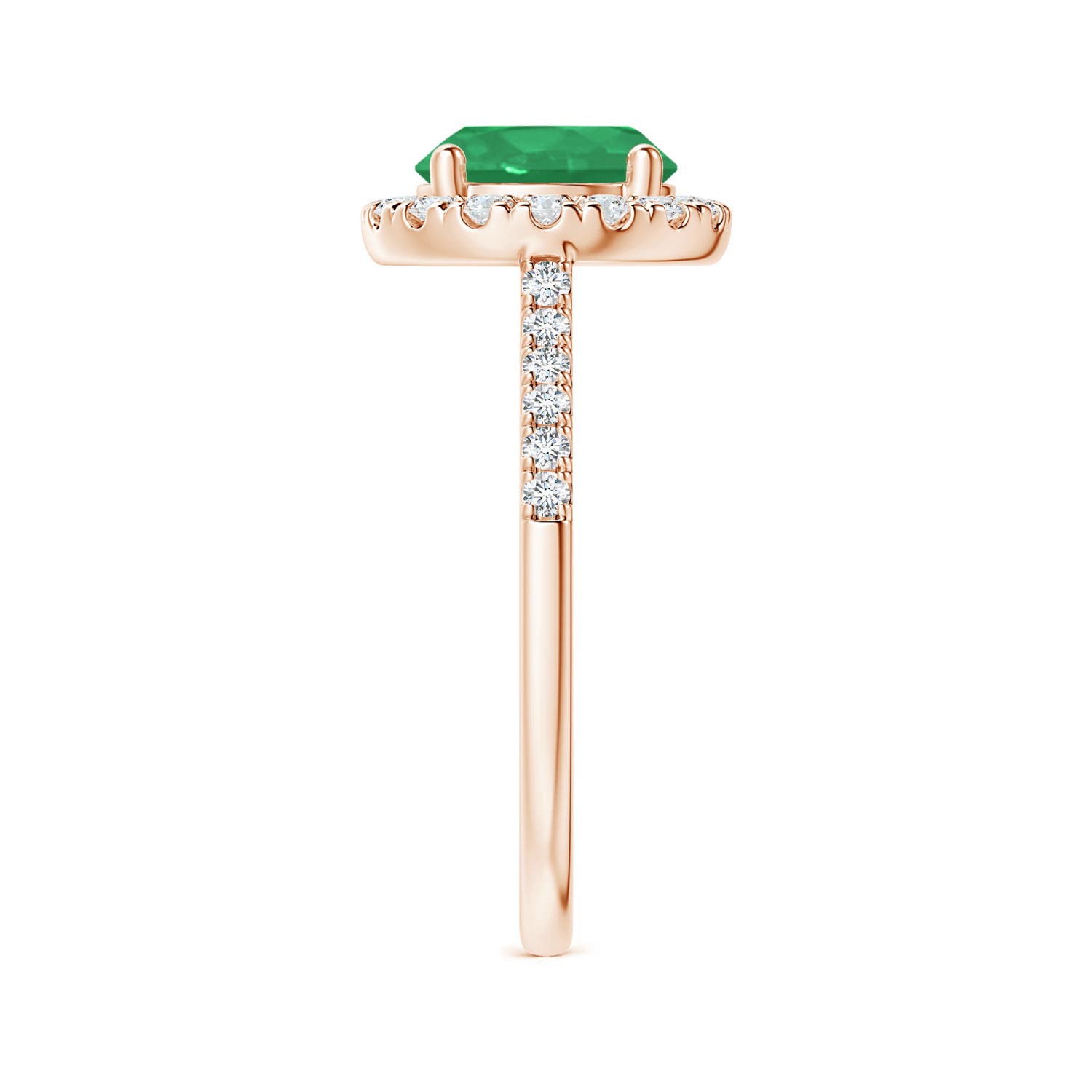 A - Emerald / 2.07 CT / 14 KT Rose Gold