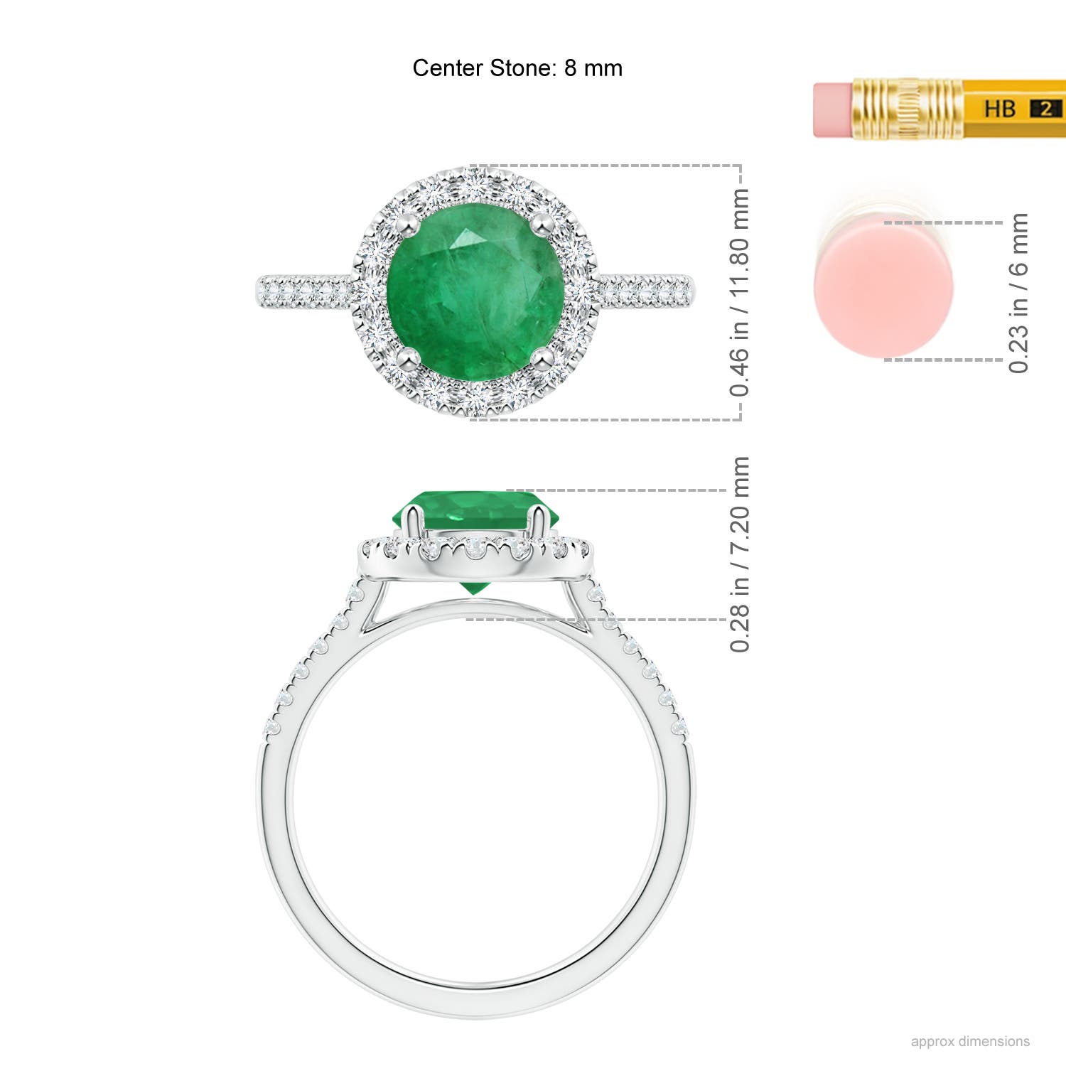 A - Emerald / 2.07 CT / 14 KT White Gold