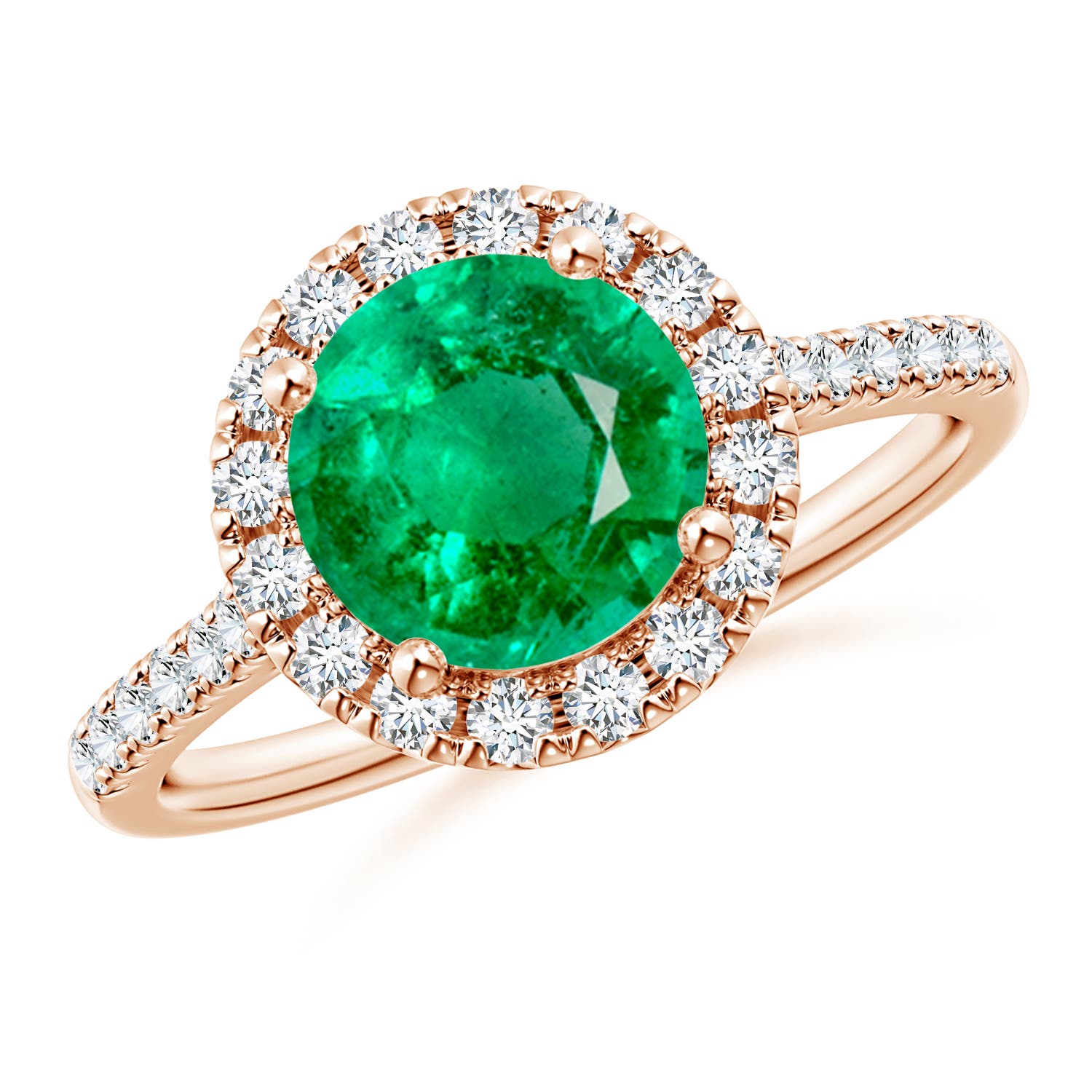 AAA - Emerald / 2.07 CT / 14 KT Rose Gold