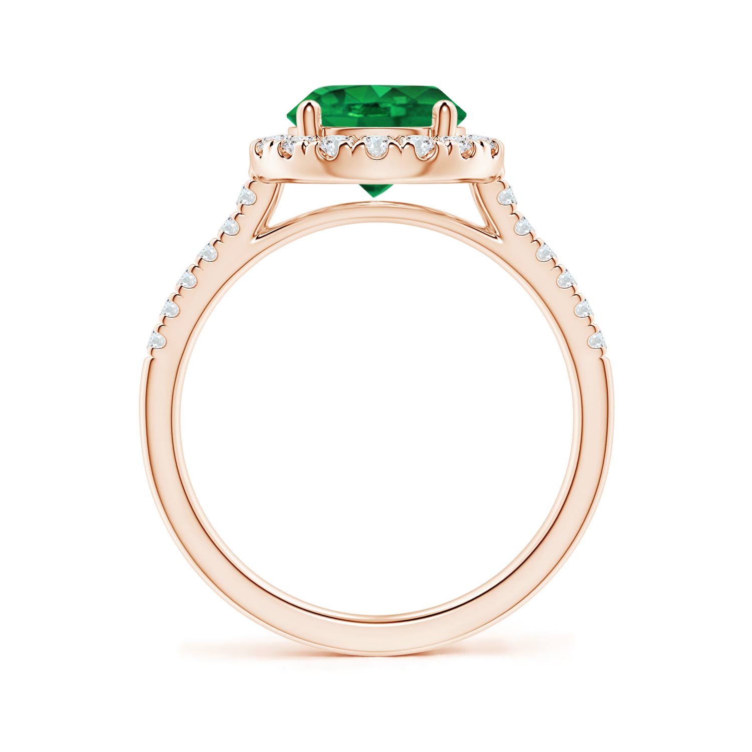 AAA - Emerald / 2.07 CT / 14 KT Rose Gold