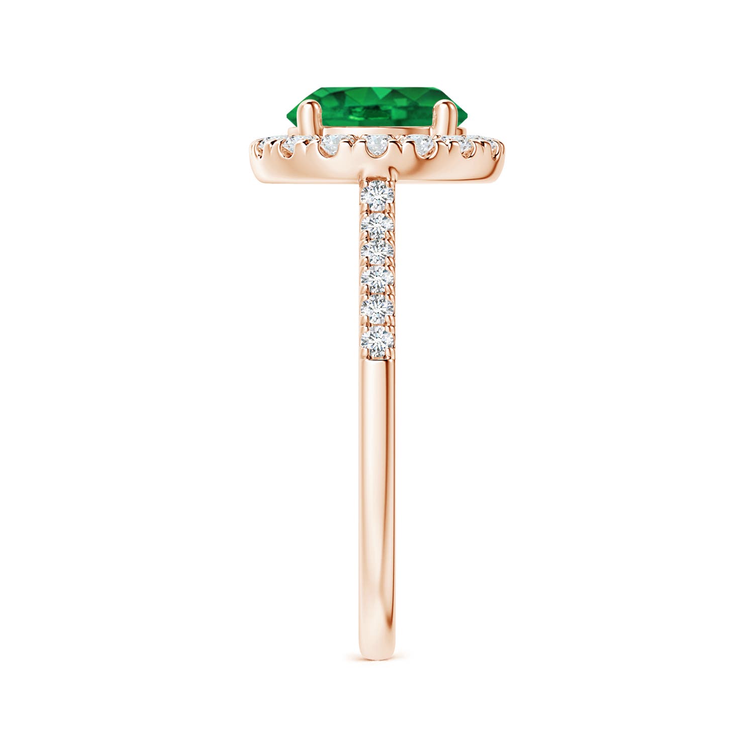 AAA - Emerald / 2.07 CT / 14 KT Rose Gold