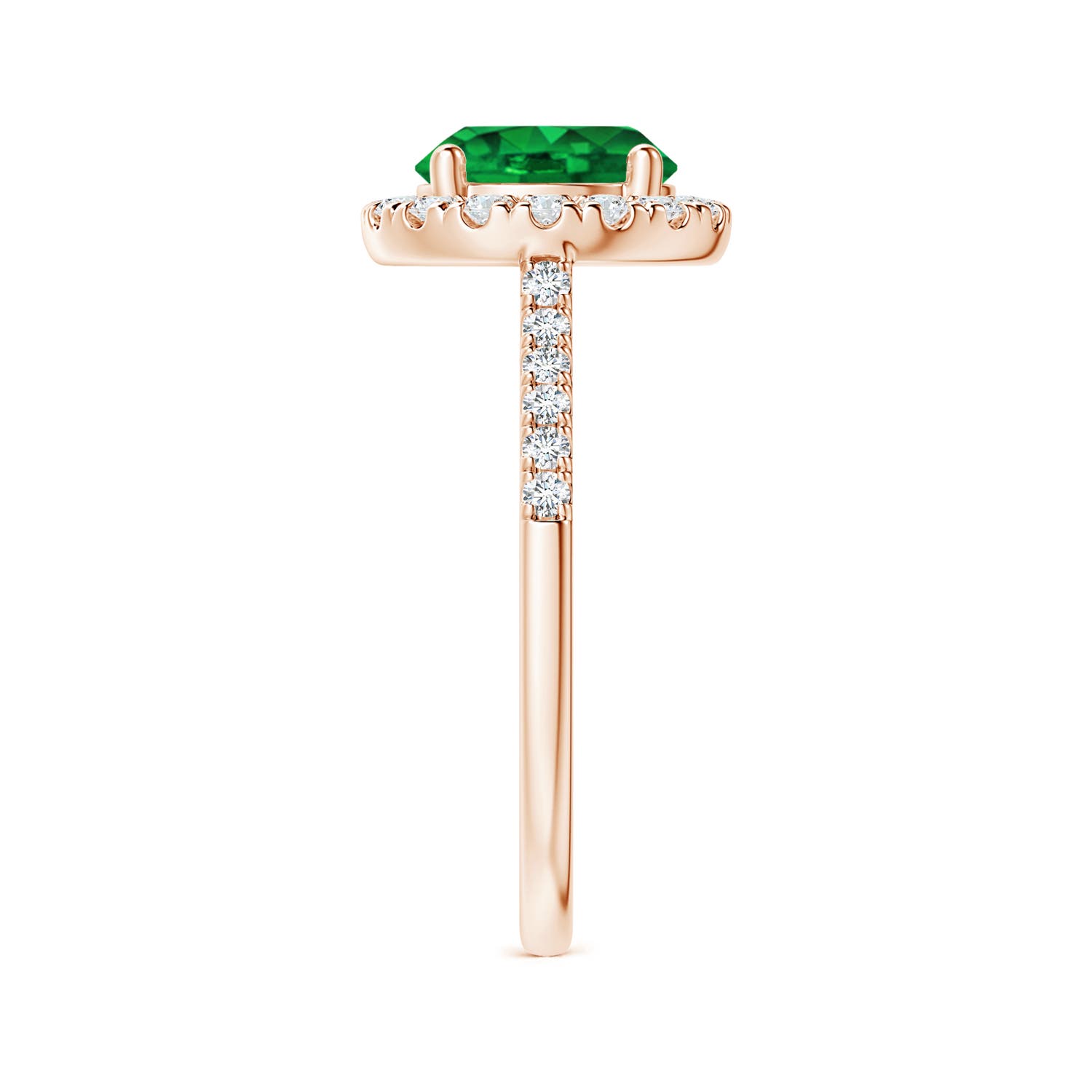 AAAA - Emerald / 2.07 CT / 14 KT Rose Gold