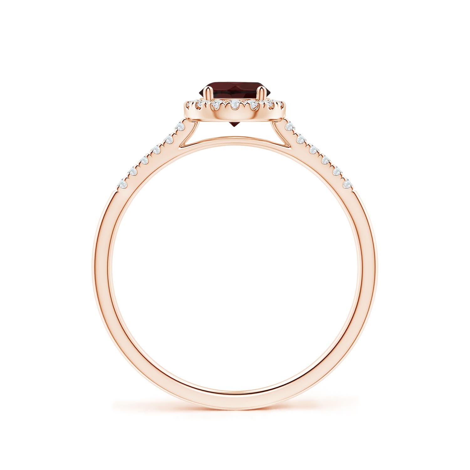 A - Garnet / 0.75 CT / 14 KT Rose Gold