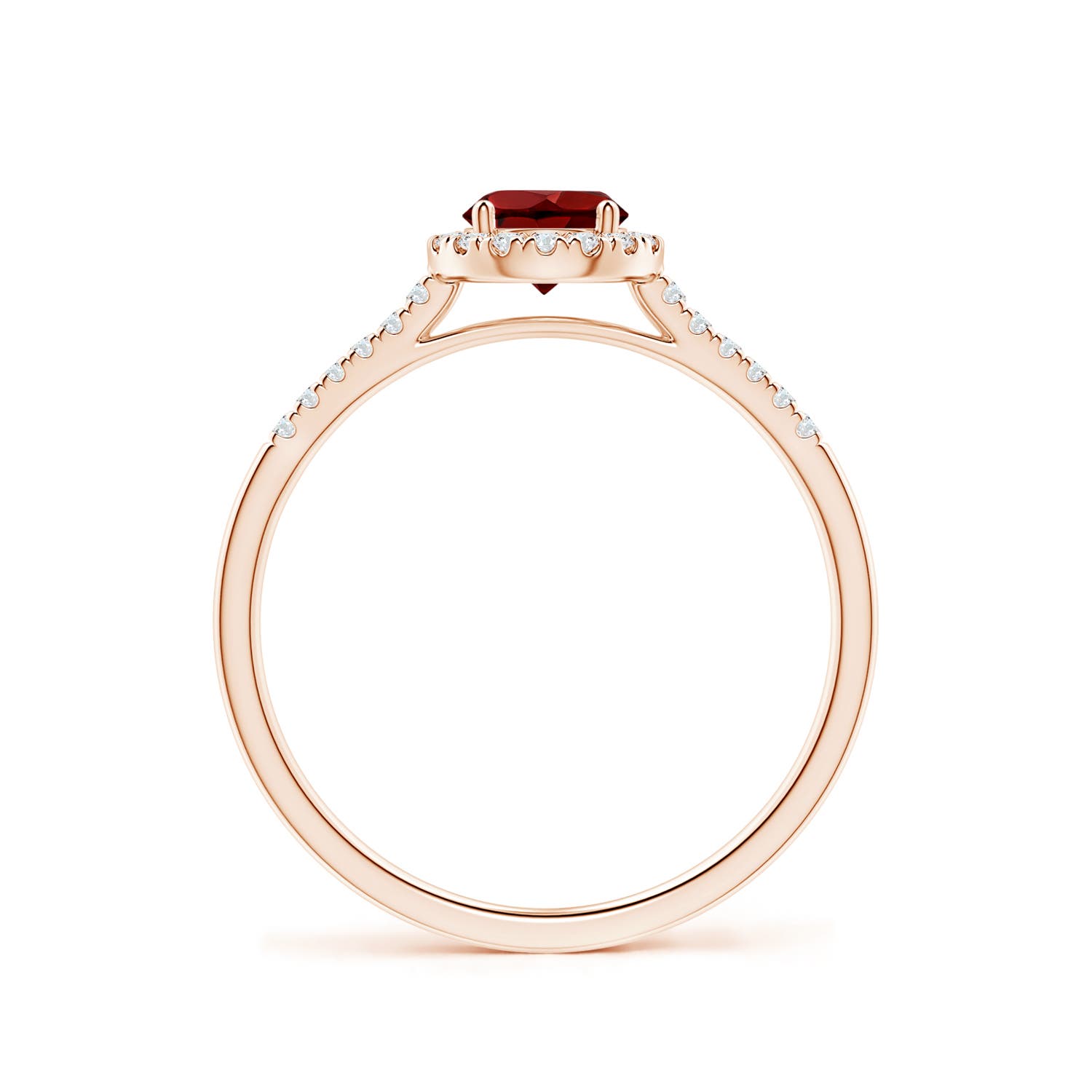 AAAA - Garnet / 0.75 CT / 14 KT Rose Gold