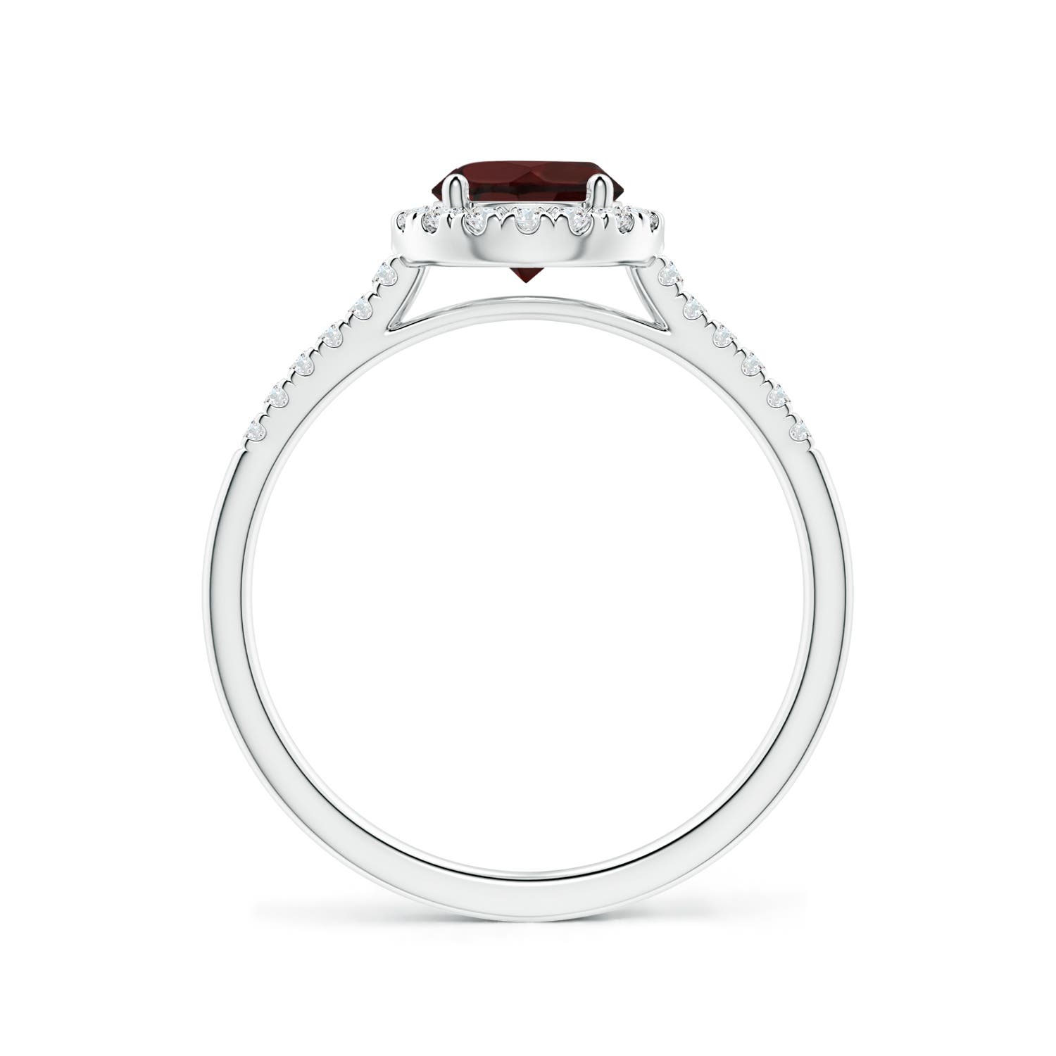 A - Garnet / 1.2 CT / 14 KT White Gold