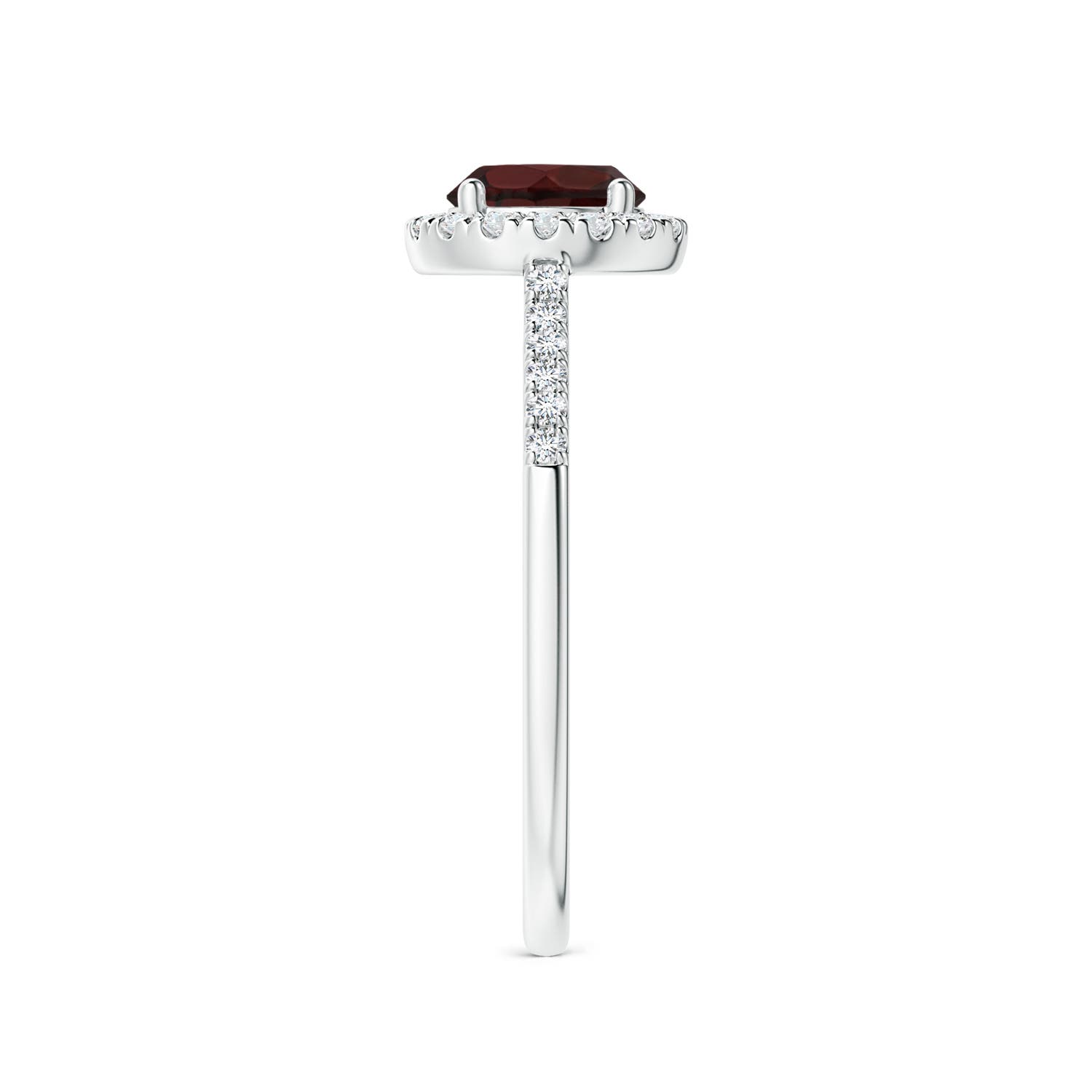 A - Garnet / 1.2 CT / 14 KT White Gold