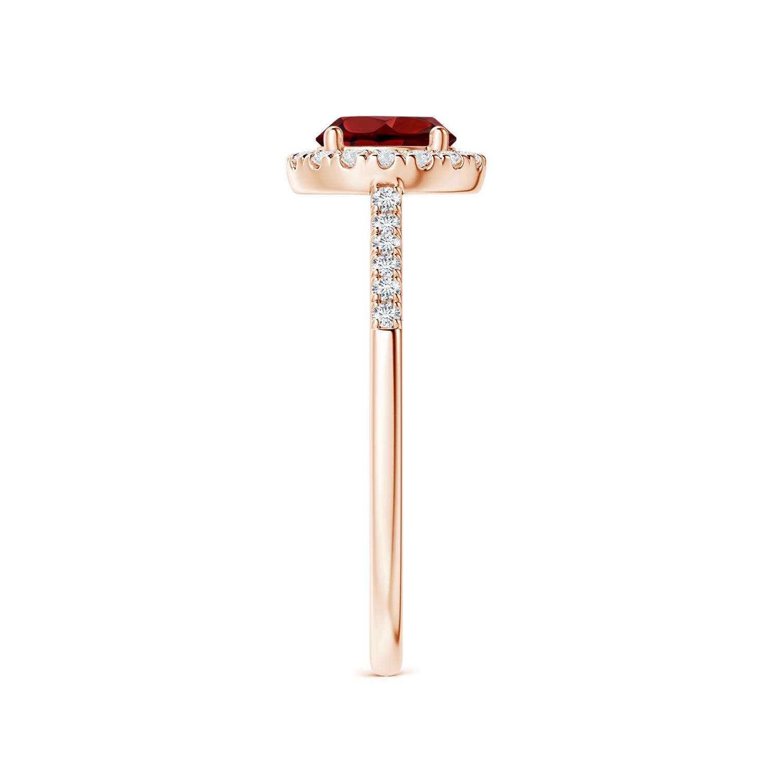 AAAA - Garnet / 1.2 CT / 14 KT Rose Gold