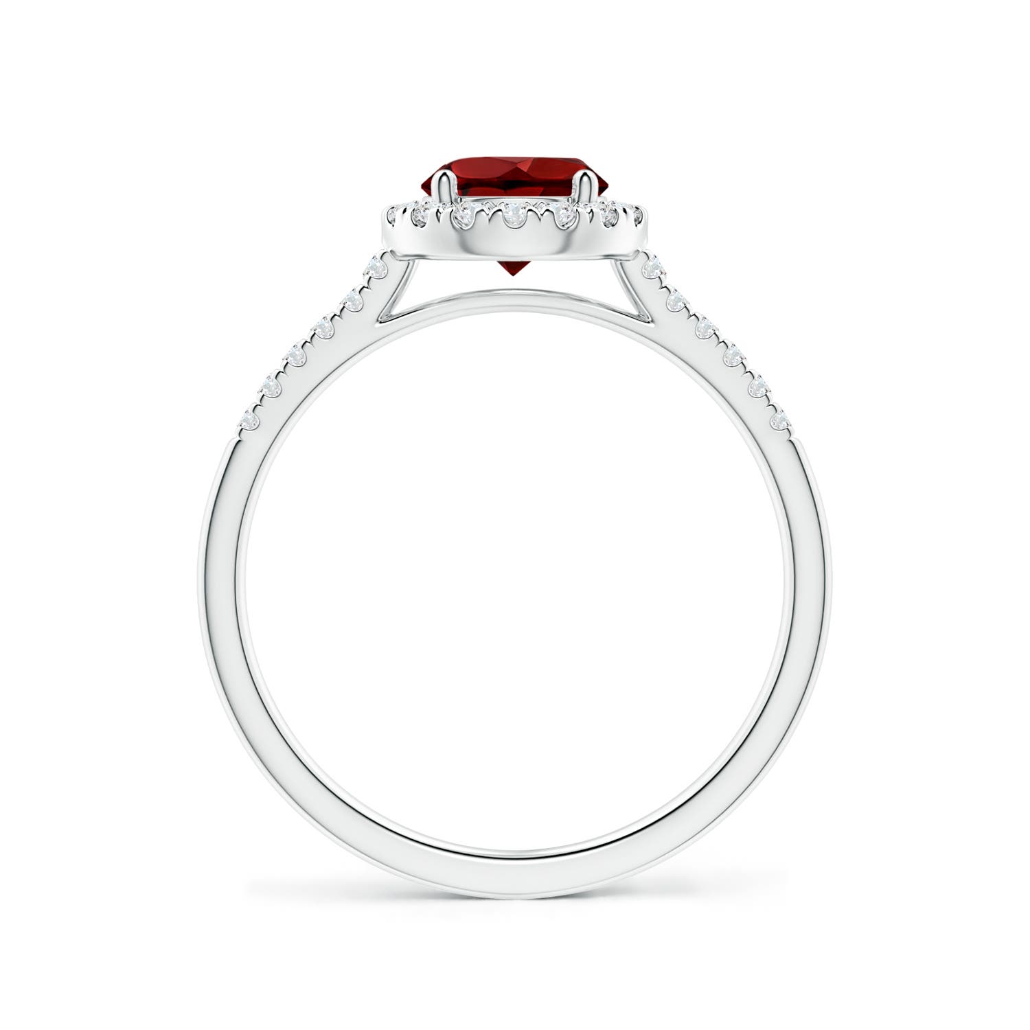 AAAA - Garnet / 1.2 CT / 14 KT White Gold