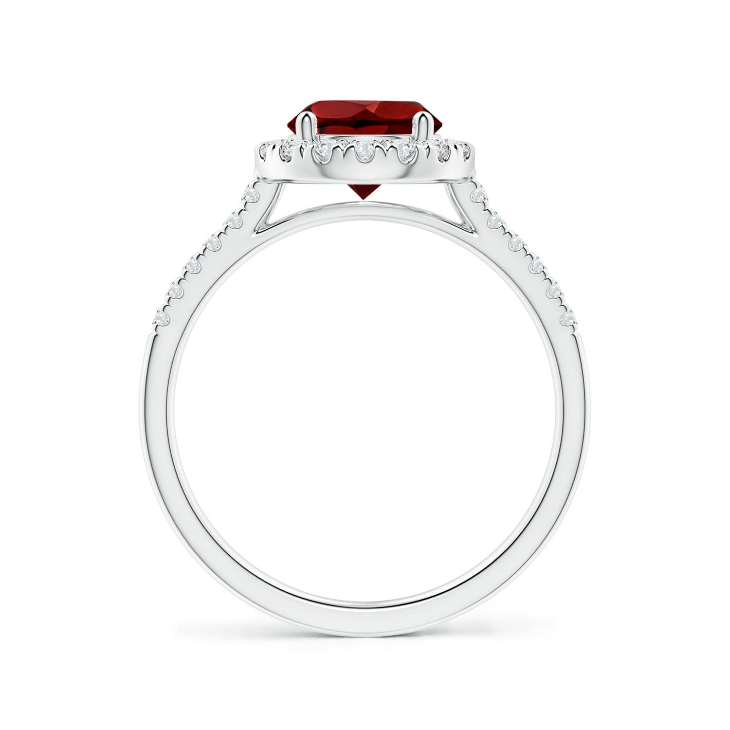 AAAA - Garnet / 1.79 CT / 14 KT White Gold